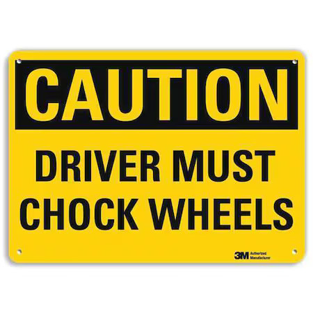 Lyle U4-1046-Na_14X10 Caution Sign, 10 In H, 14 In W, Aluminum, Vertical