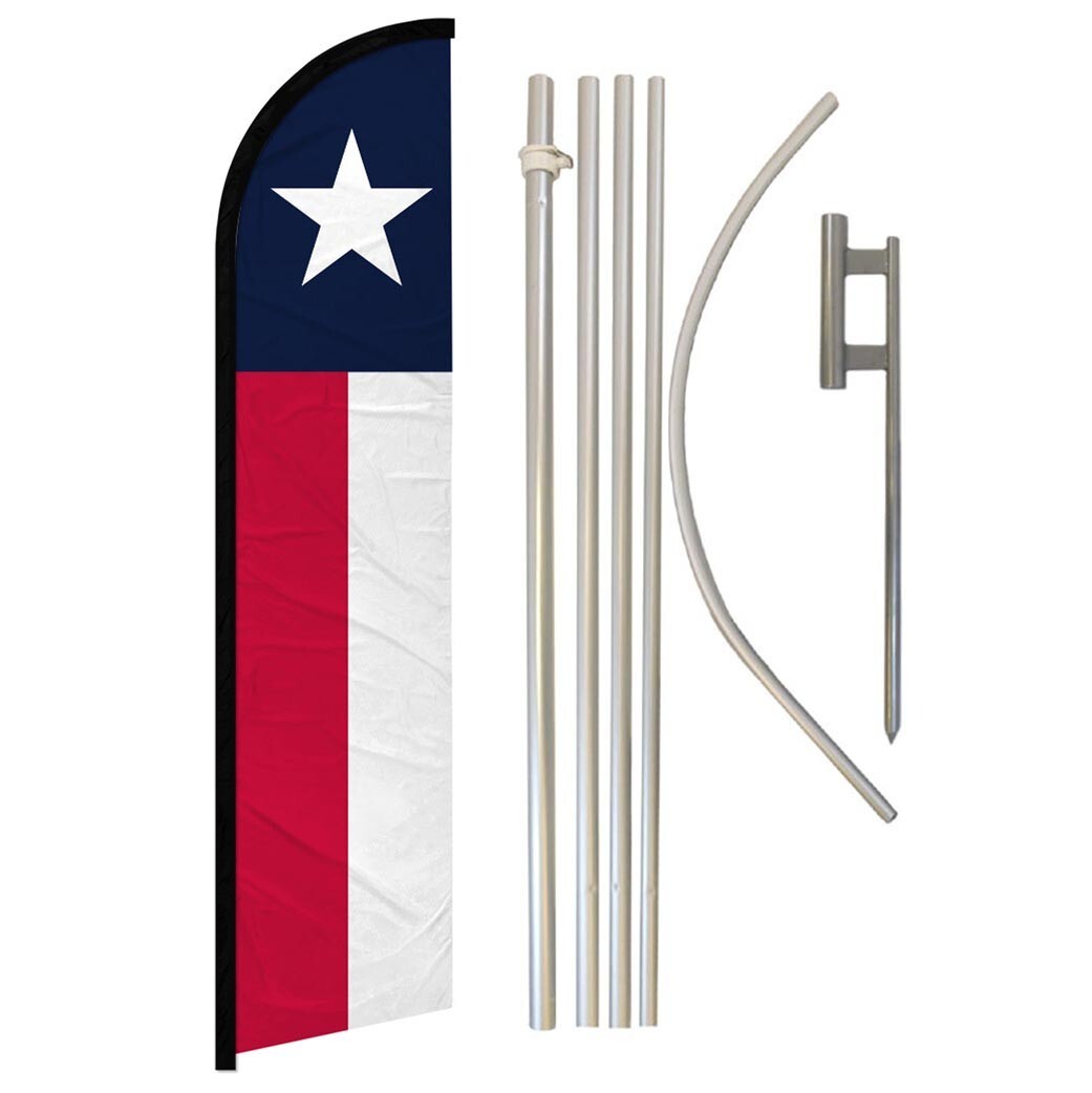 Texas Full Curve Windless Swooper Flag Pole Kit Texas State Flag