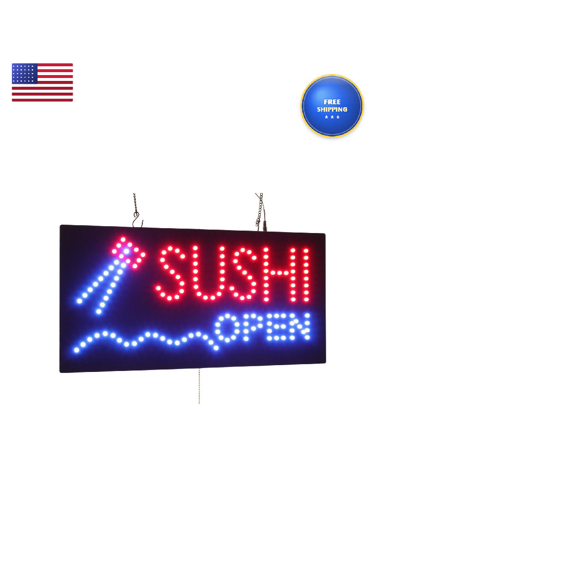 Sushi Open Sign 24X12 60X30Cm Topking Led Neon Florescent Signage Signboard