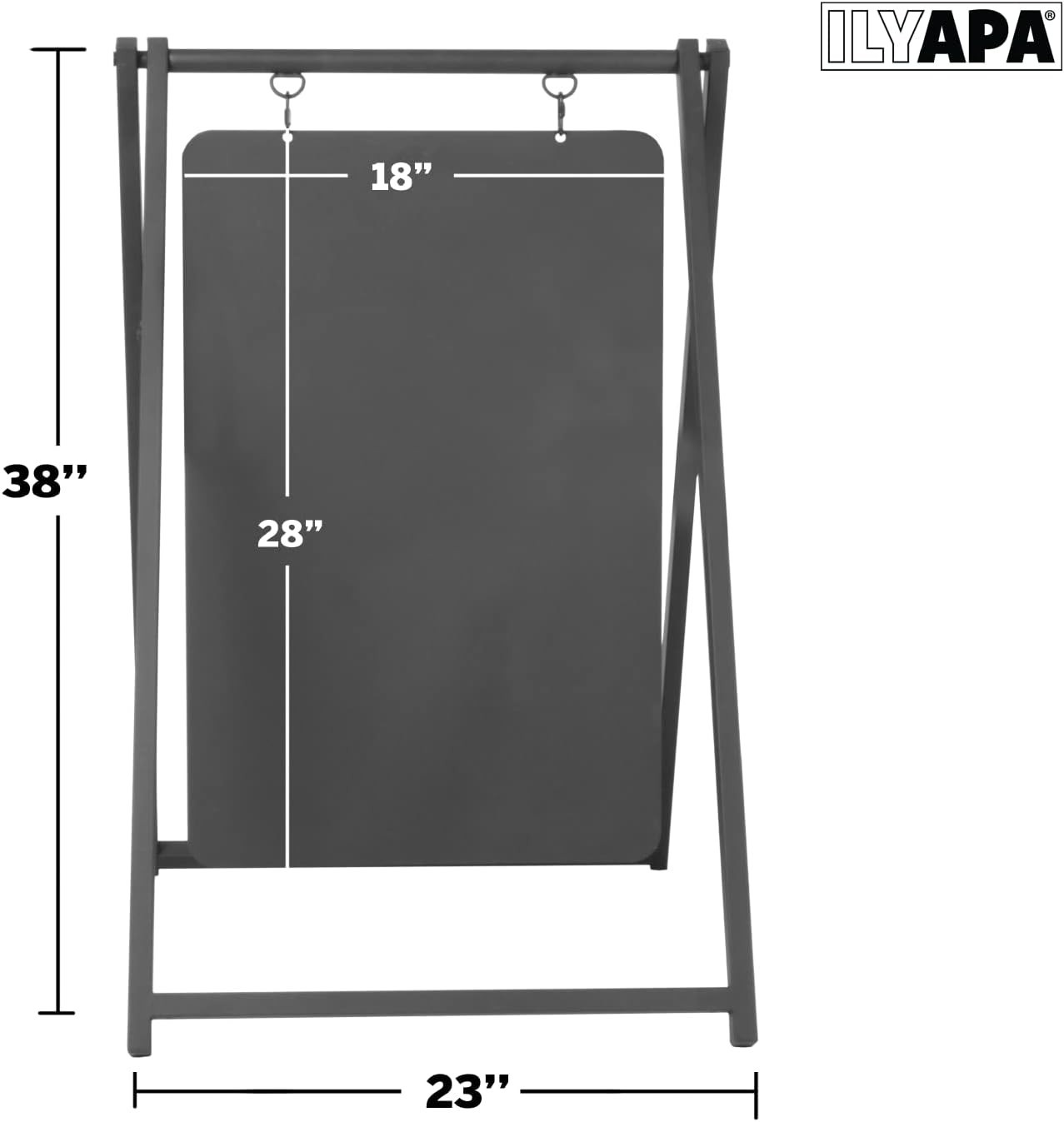 Modern Metal Double Sided Swinging Chalkboard Sidewalk Sign 24 X 38 inch