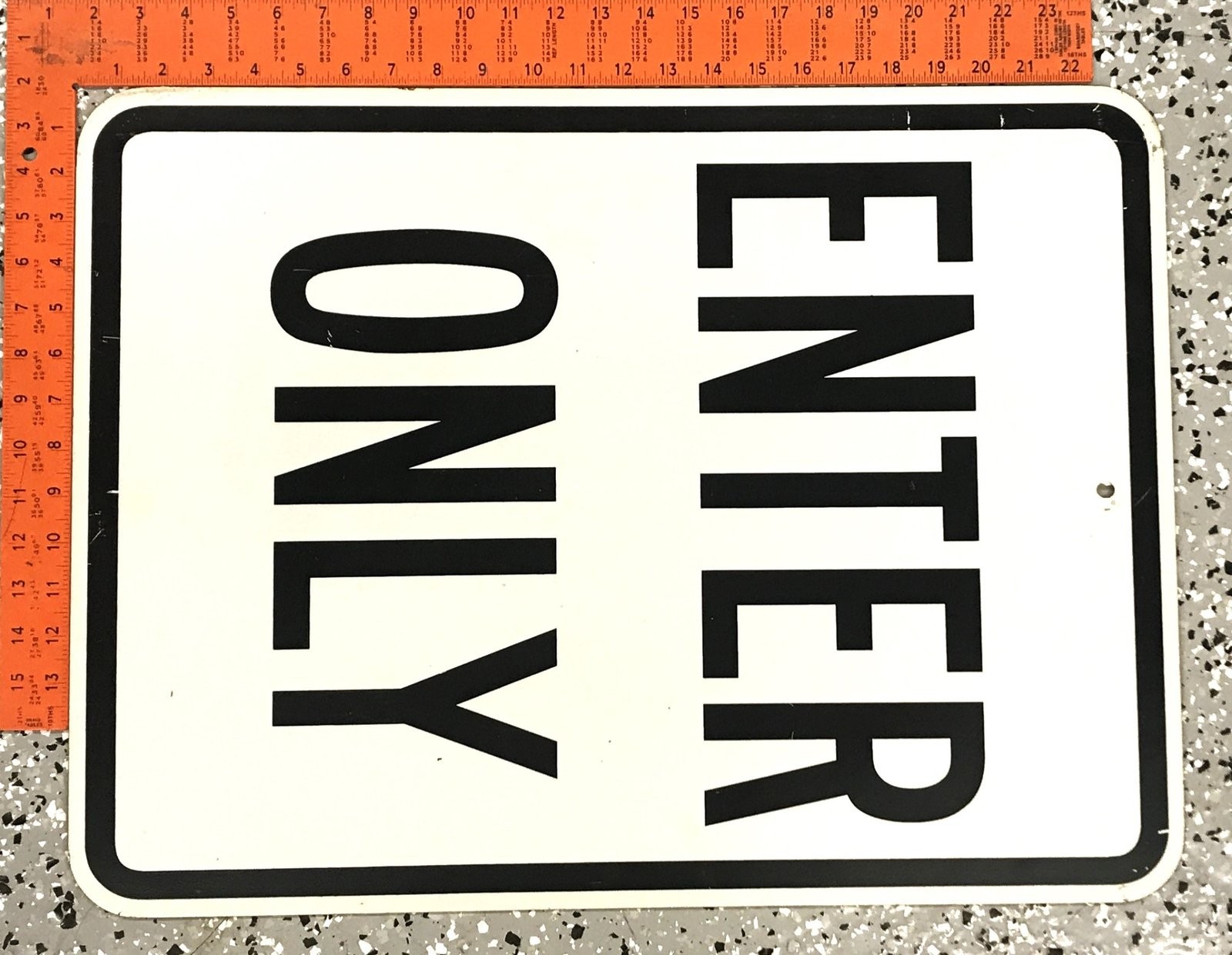 Unbranded Enter Only Aluminum Sign 24″ x 18″ x 2″ USED