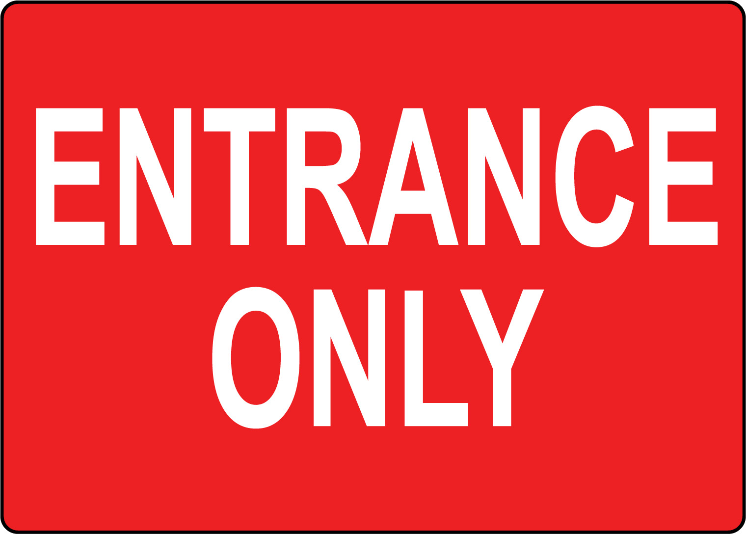 ENTRANCE ONLY | Adhesive Vinyl Sign Decal