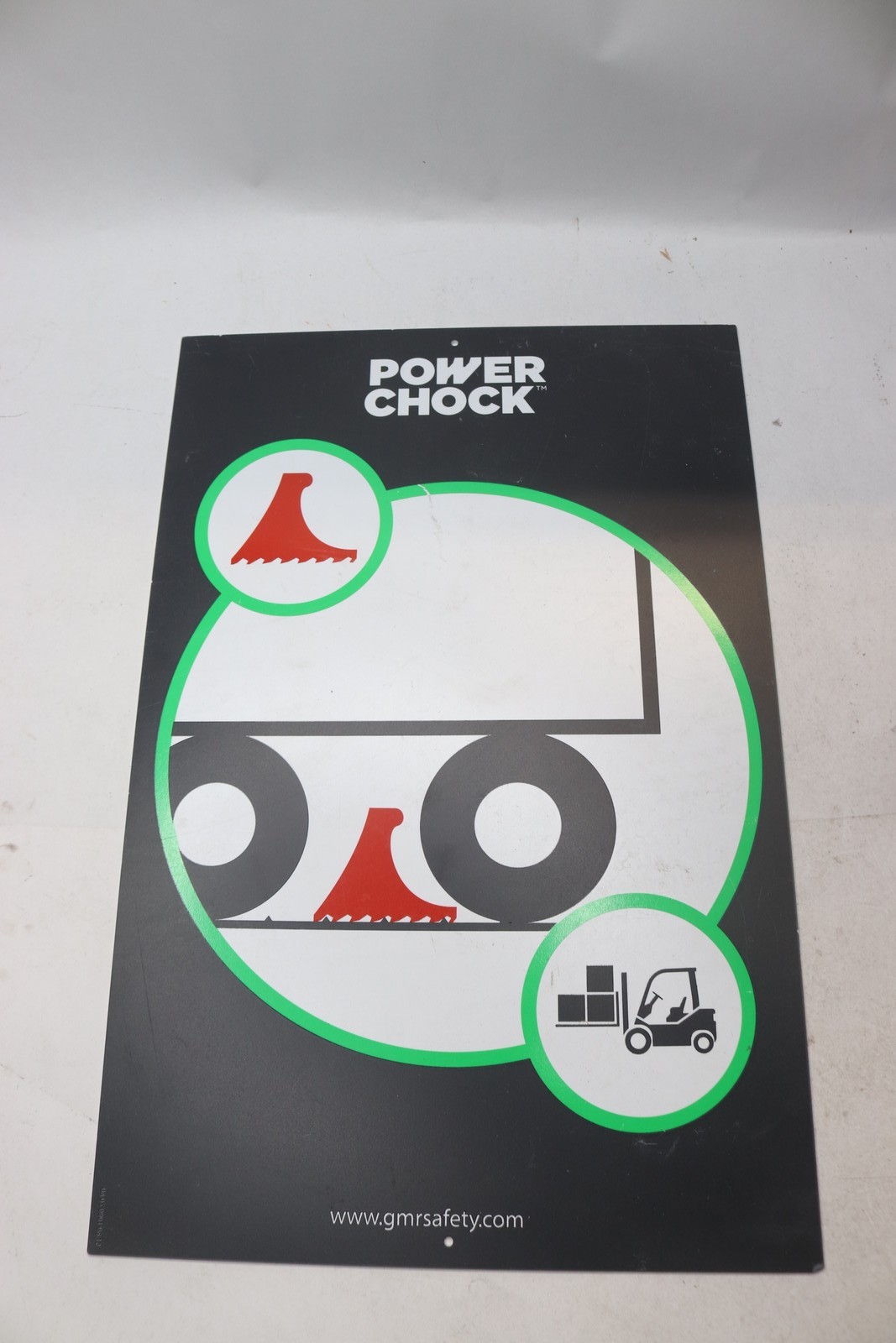 Gmr Safety Power Chock Sign 10-In x 16-In