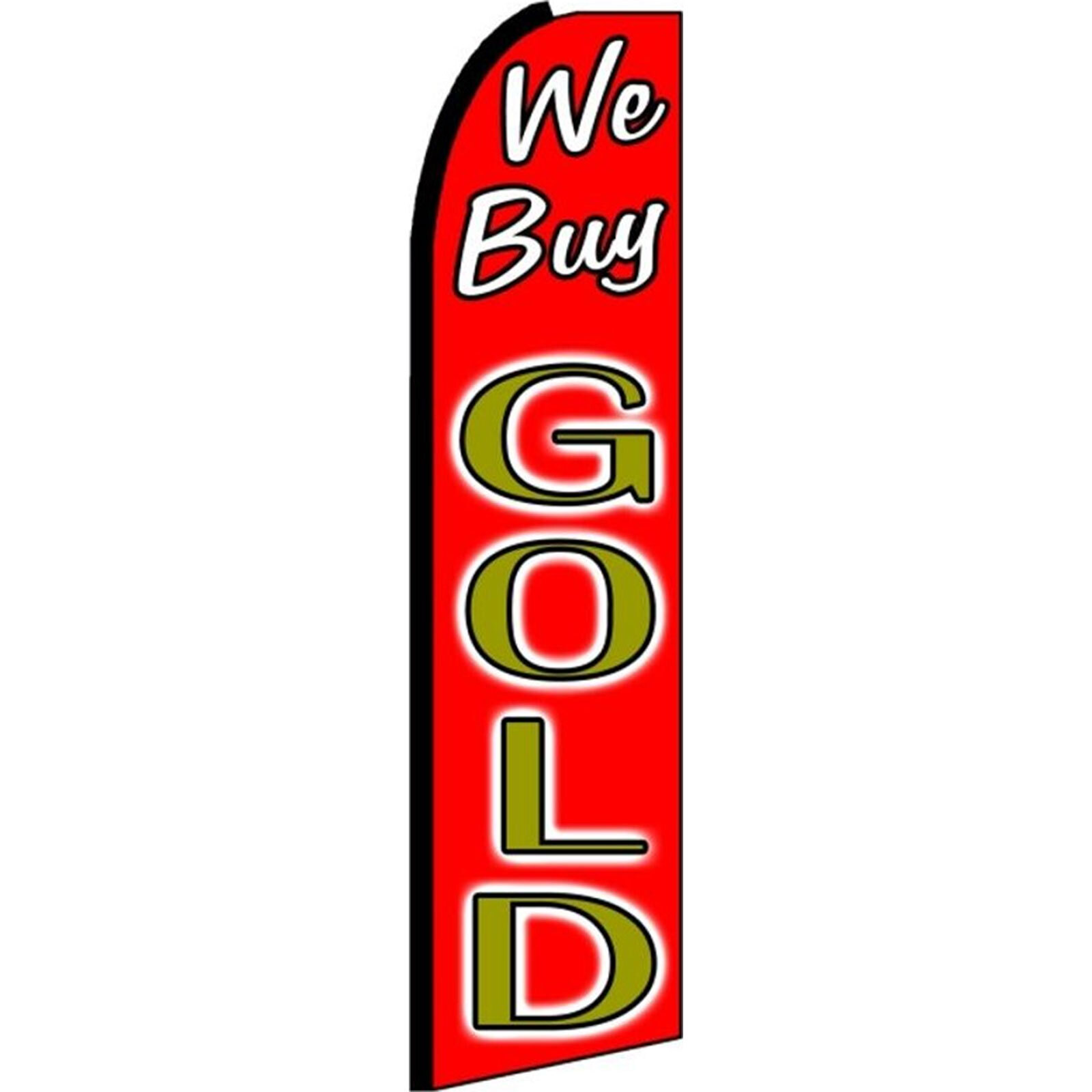 We Buy Gold 2 1/2 ft X 11 1/2 ft Windless Flag
