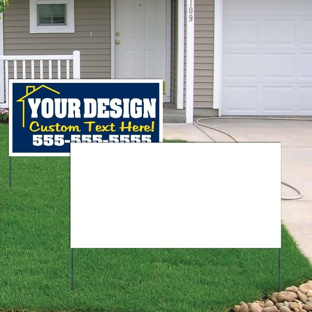 24″x48″ Blank Corrugated Yard Signs, 4mm Corrugated Plastic, Waterproof