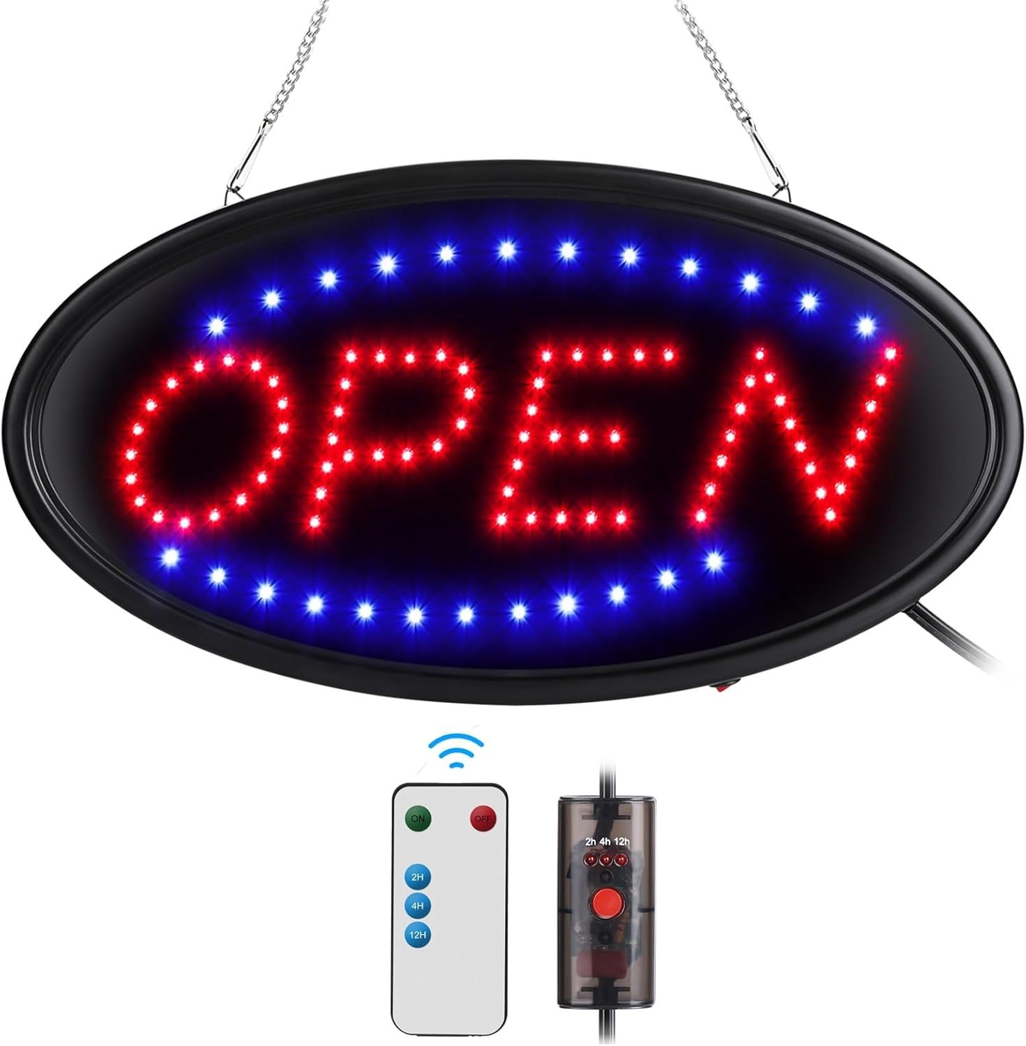 LED Open Sign, FITNATE Large 23×14 inch Business Open Sign with Remote Electr…