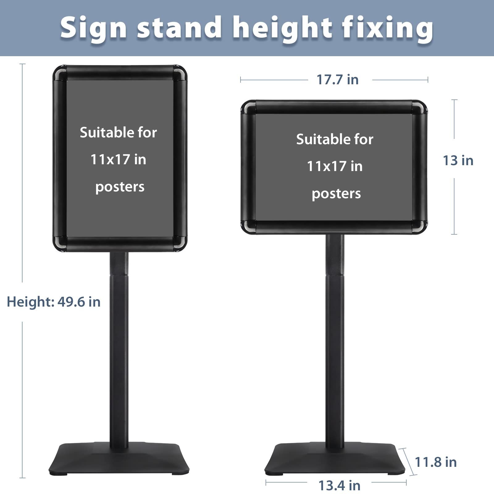 Heavy-duty Poster Stand Holder 11″x 17″ Pedestal Floor Standing Sign Holder V…