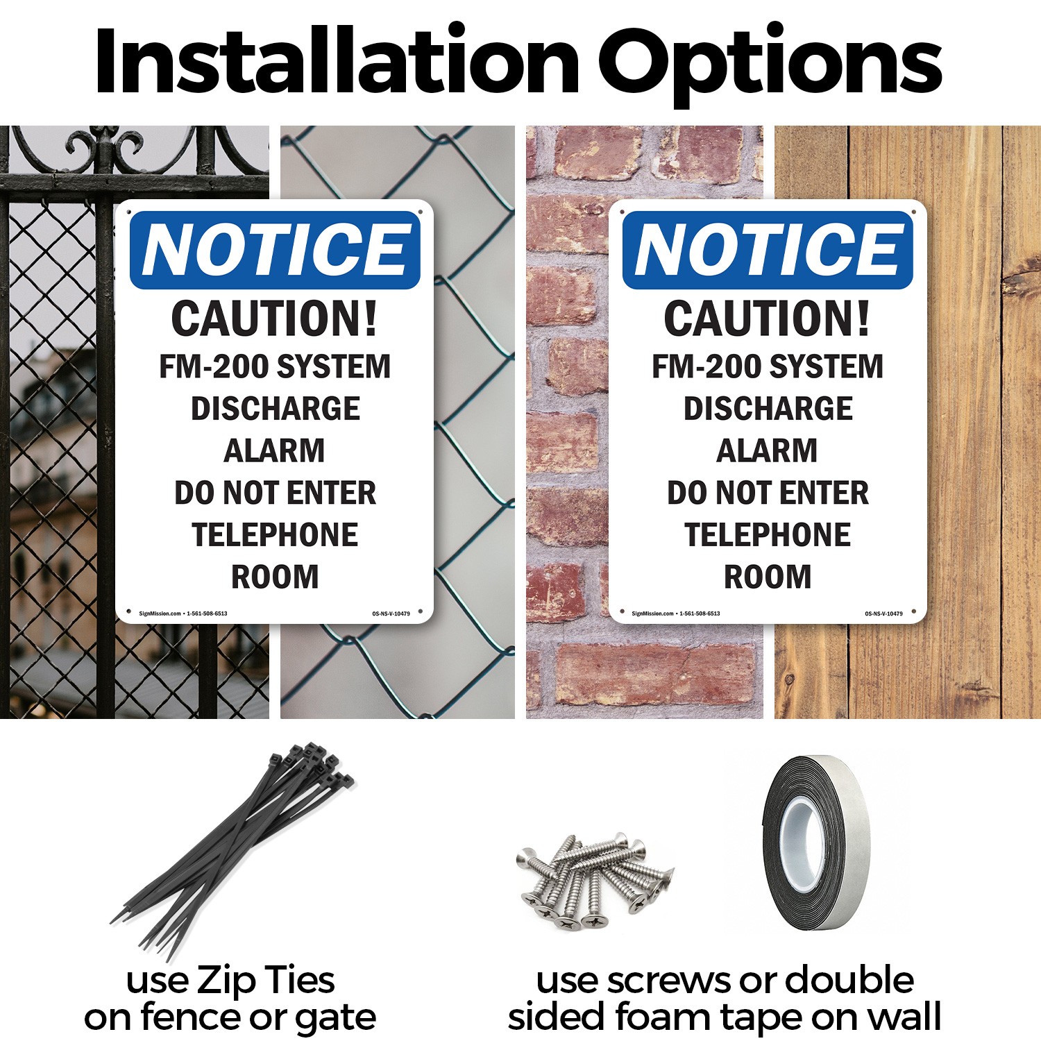Caution FM OSHA Notice Sign Metal, Plastic, Or Decal – 5 or 10 Pack