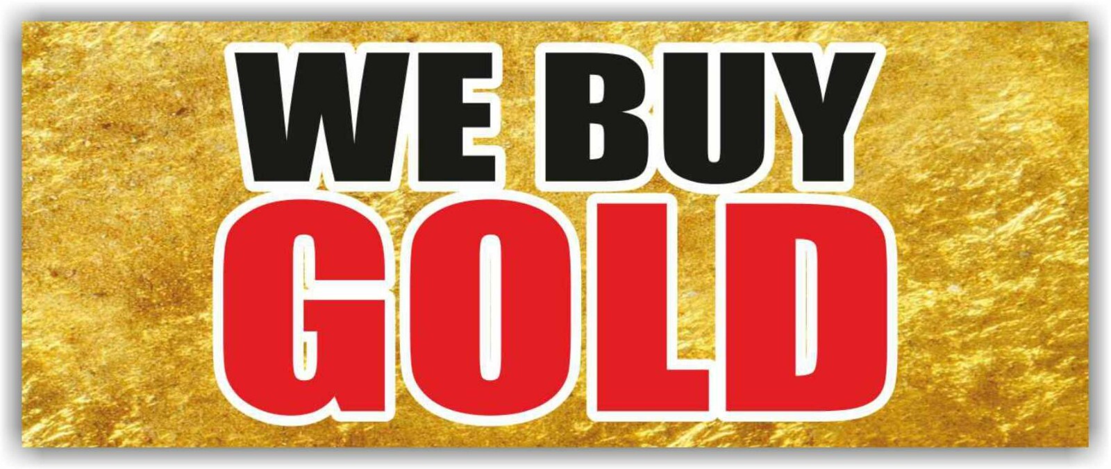 WE BUY GOLD Advertising Banner Vinyl Mesh Sign pawn shop cash Jewelry Silver