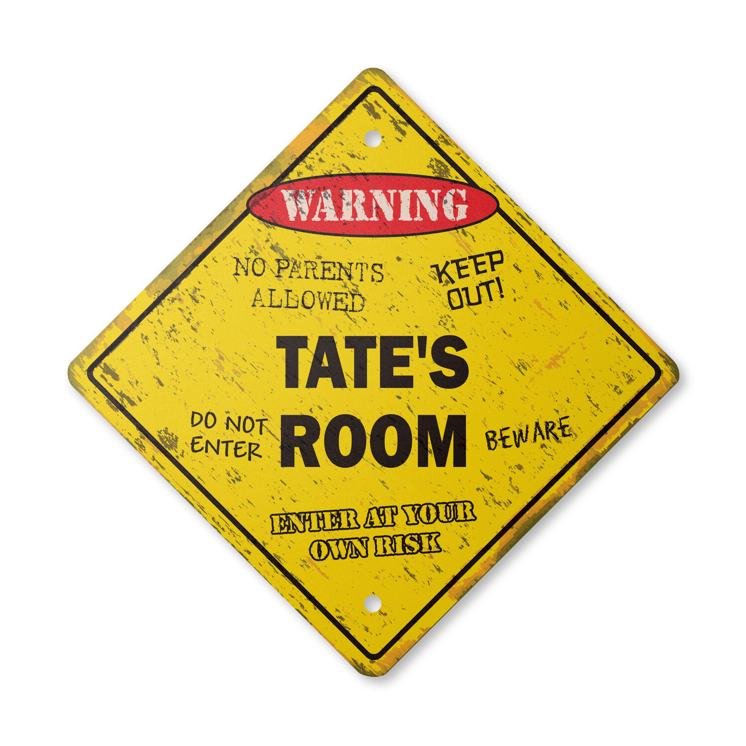 Tate’s Room Vintage Crossing Sign Xing Plastic Rustic kids bedroom children’s na