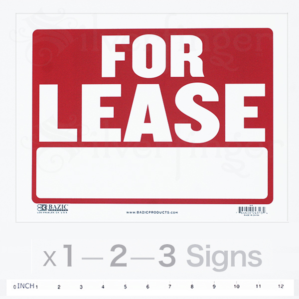 FOR LEASE Sign Weatherproof Plastic Office Residential Commercial Property 9×12″