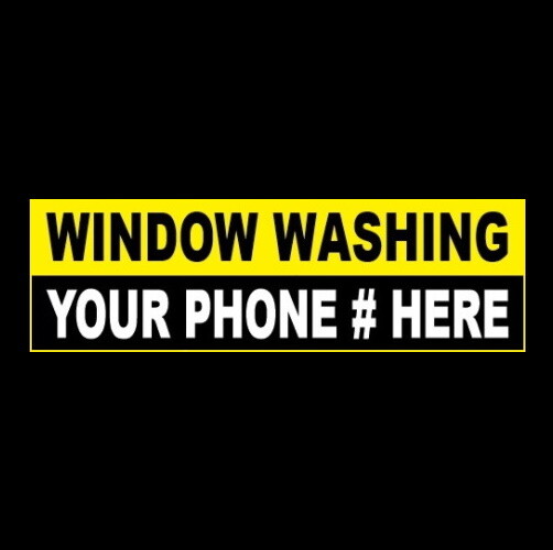 Customized “WINDOW WASHING” business STICKER sign squeegee poles washer worker