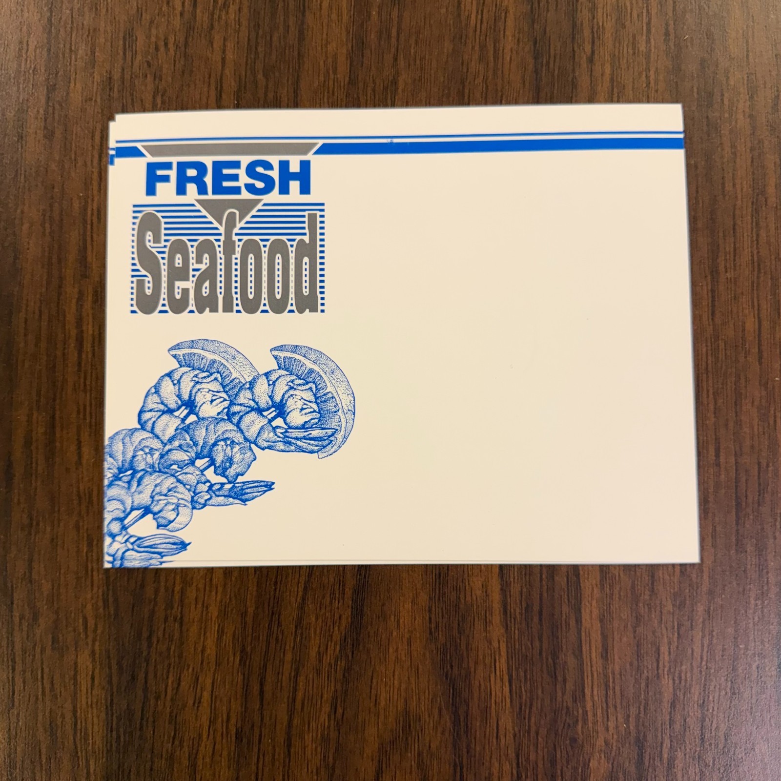 Seafood Price Signs -Shelf Card -Price Cards 7″W x5.5″H-100pcs