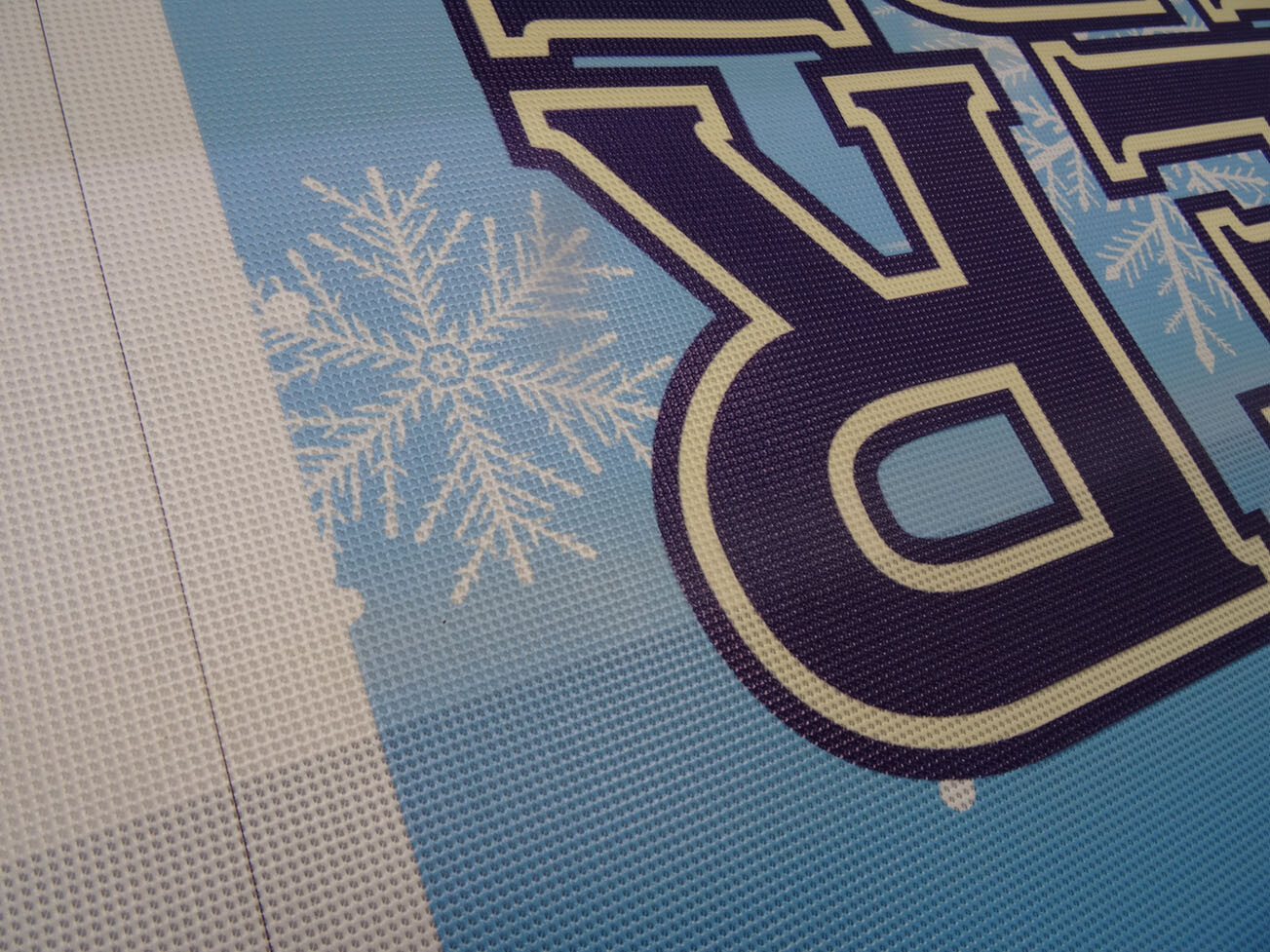 Custom Mesh Banner, Strip Mesh perforated Air Flow Vinyl, For Windy Fence Sign