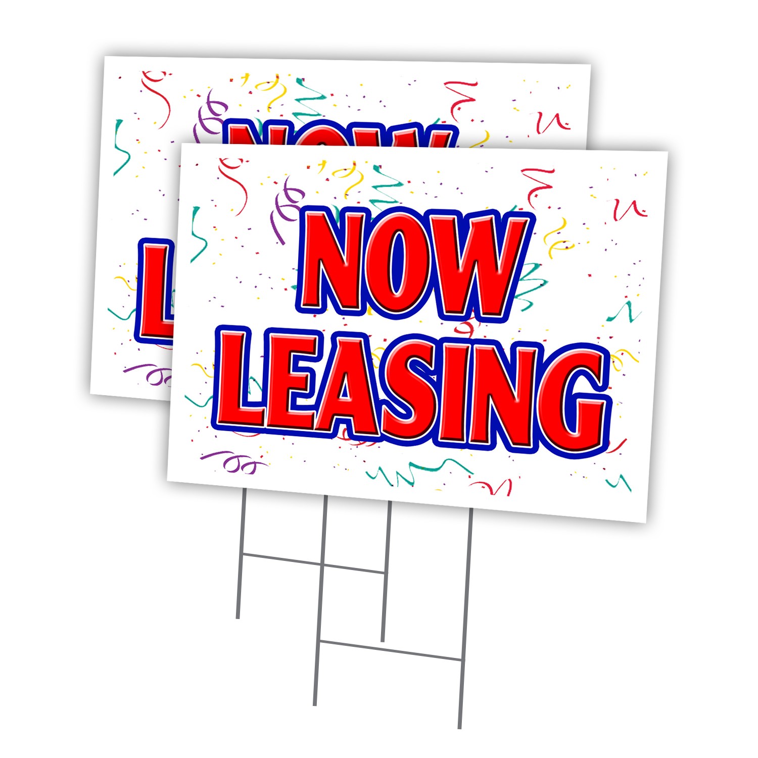 Now Leasing Multi-Pack of Yard Signs & Stake outdoor plastic coroplast window