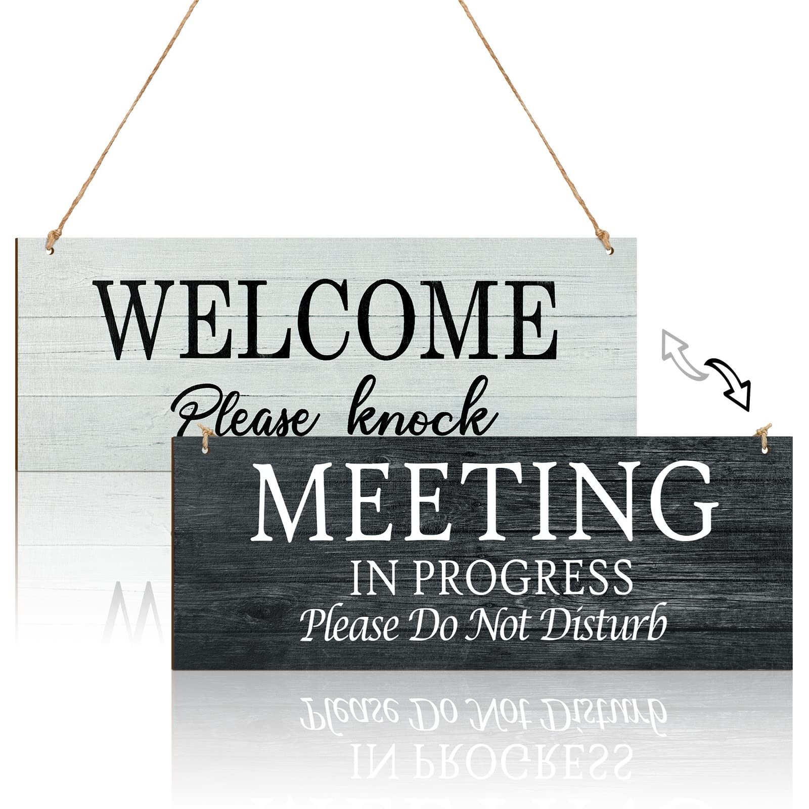 1 Piece in a Meeting Sign for Office Cubicle Door, Double-side Meeting in Pro…