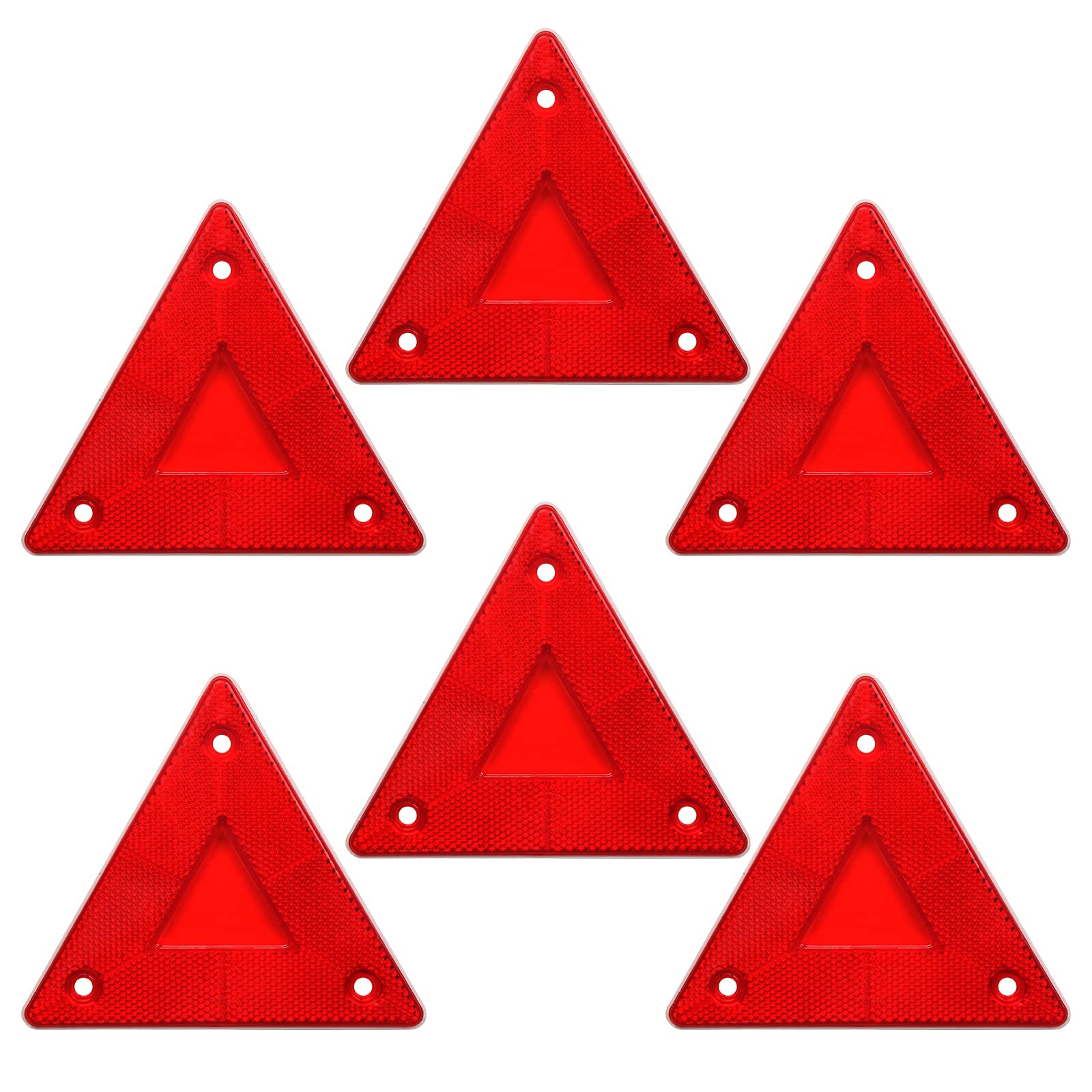 Enjoyist 6 Pack Red Slow Moving Vehicle Triangle Sign