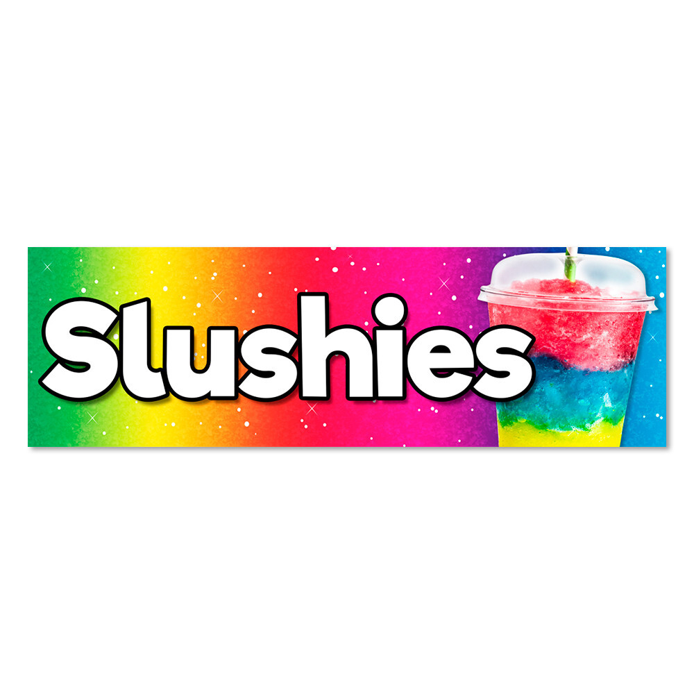 Slushies Vinyl Banner with Optional Sizes (Made in the USA)