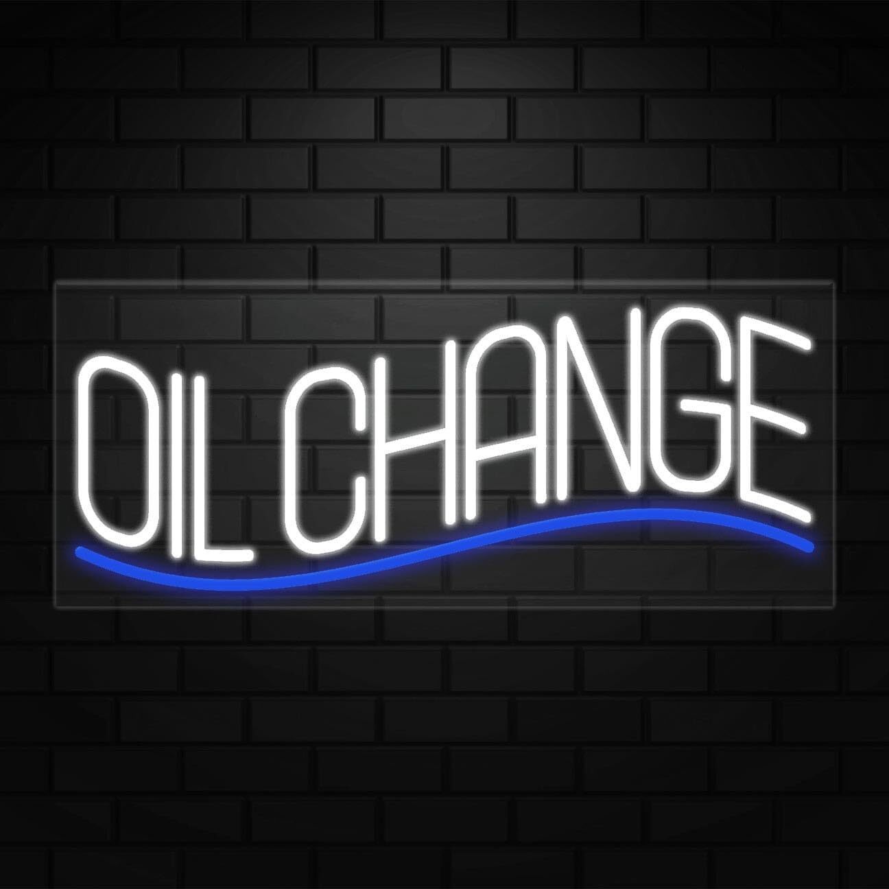 Oil Change Sign for Business Displays | LED Flex Neon | 32″W x 13″H x 1″D