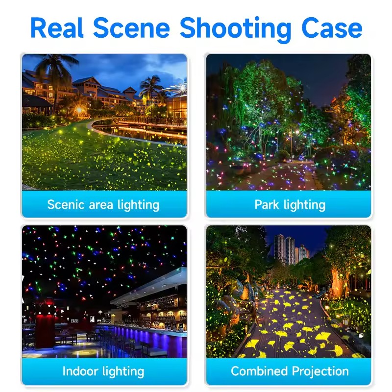 Colorfull RGB Waterproof Outdoor Dynamic Firefly Laser LED Gobo Projector Light