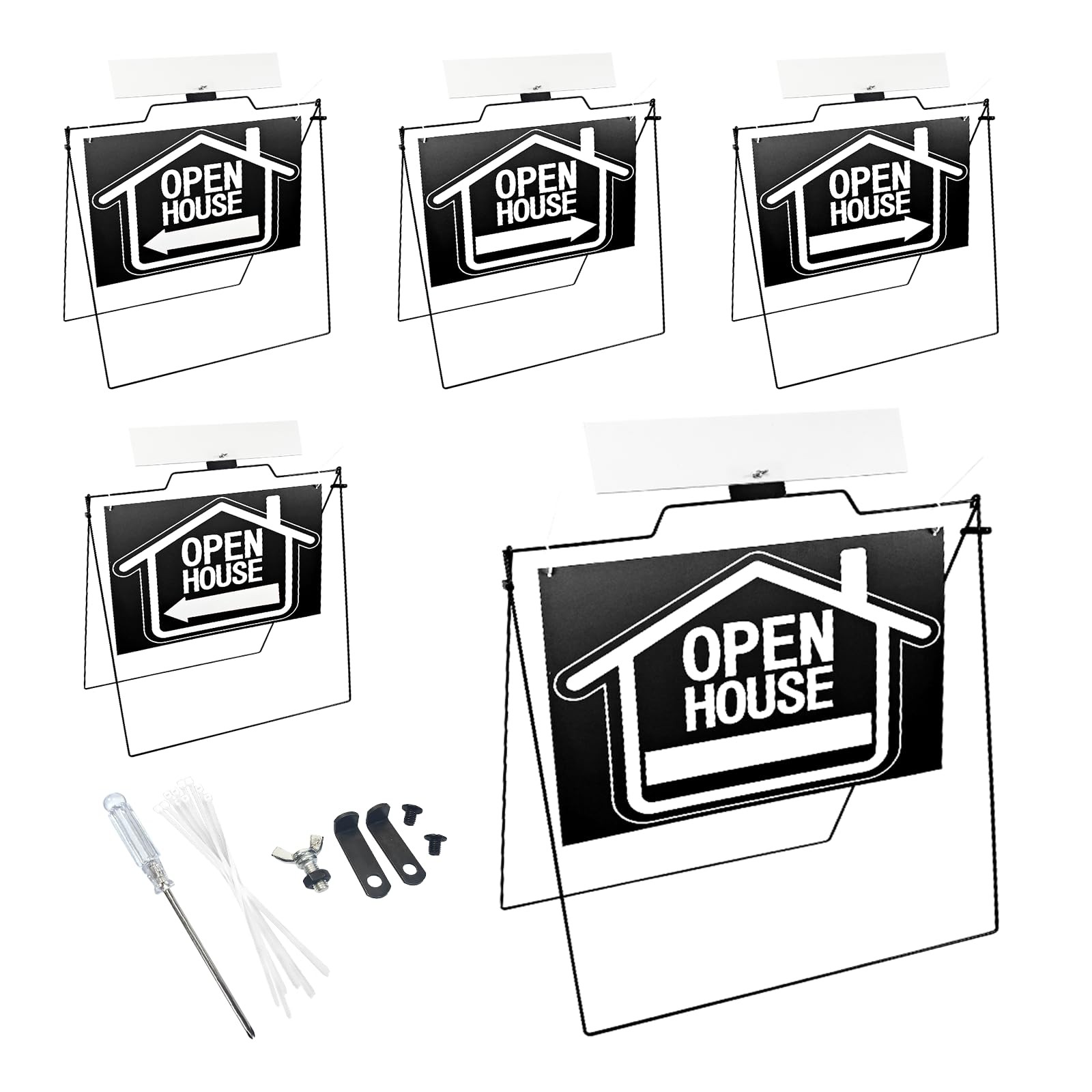 5 Pack Open House Signs for Real Estate – Real Estate Signs with 30â€œx28″ 5