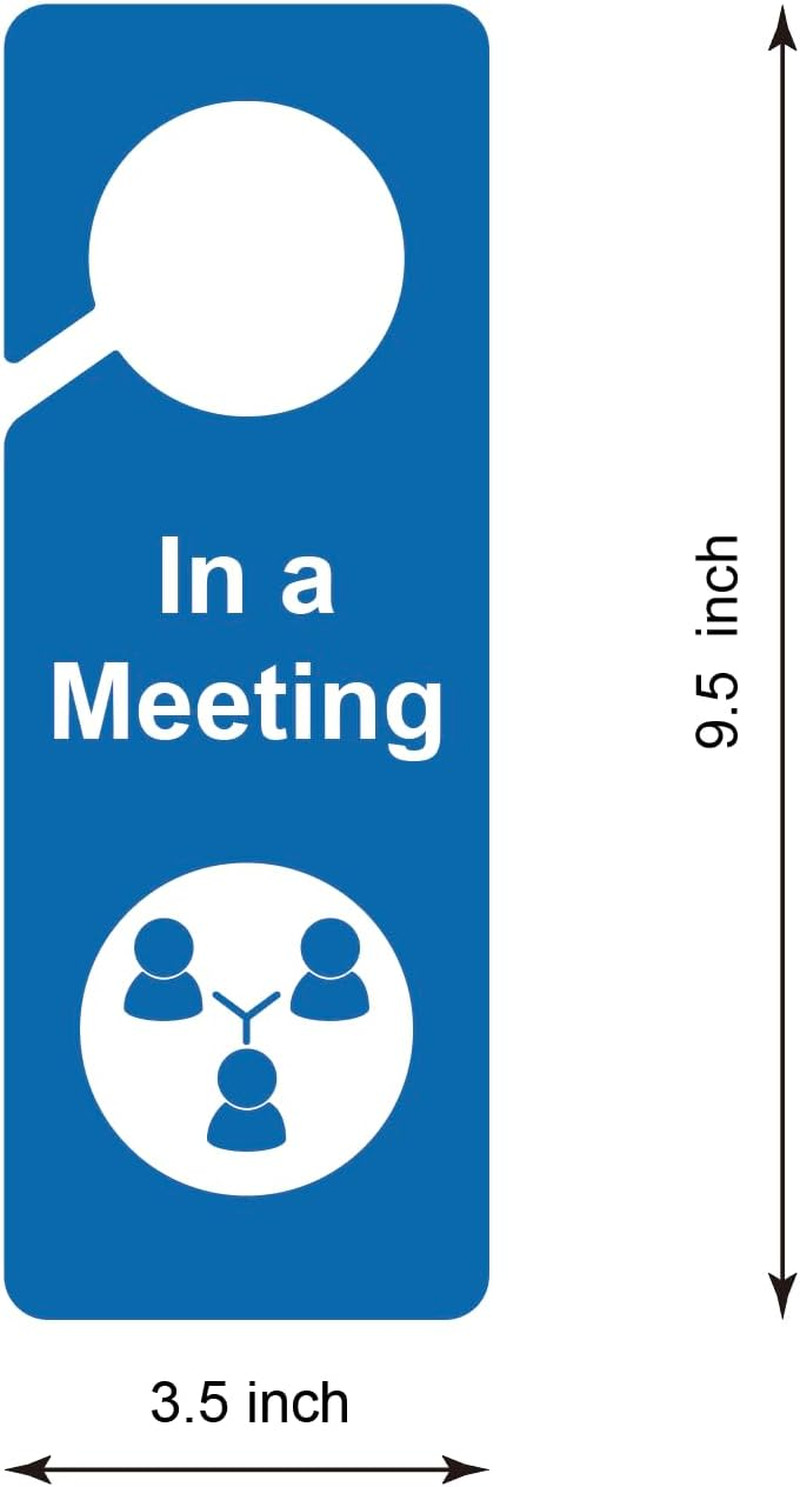 8 PCS 3.5X9.5” Door Hanger Tags Sign Office Work in a Meeting Do Not Disturb Aw