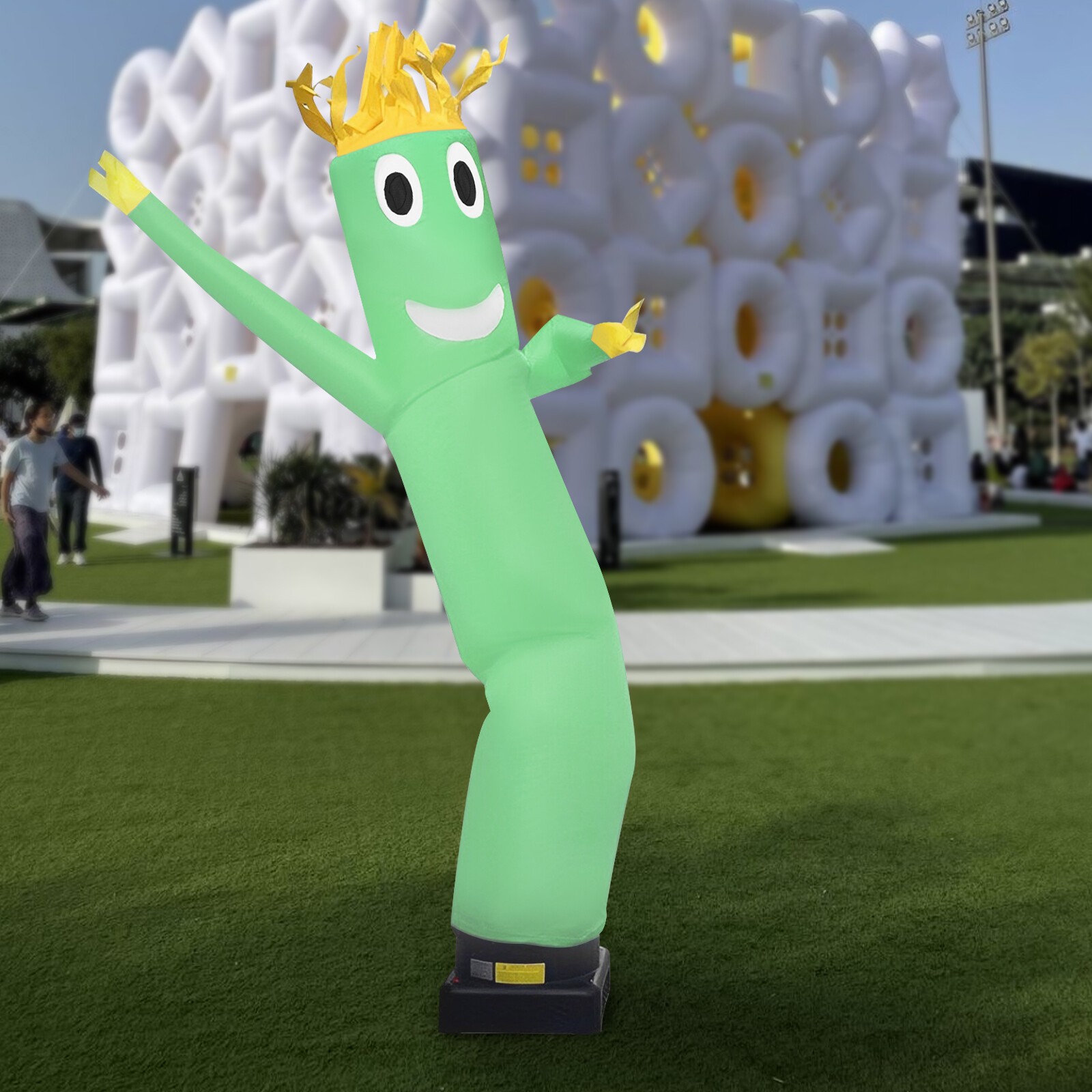 10ft Dancing Inflatable Air Dancer Promotional Figure Green Plaid