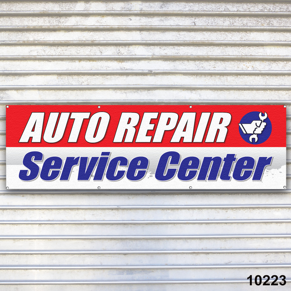 Auto Repair Service Center Banner Auto Repair Service Bay