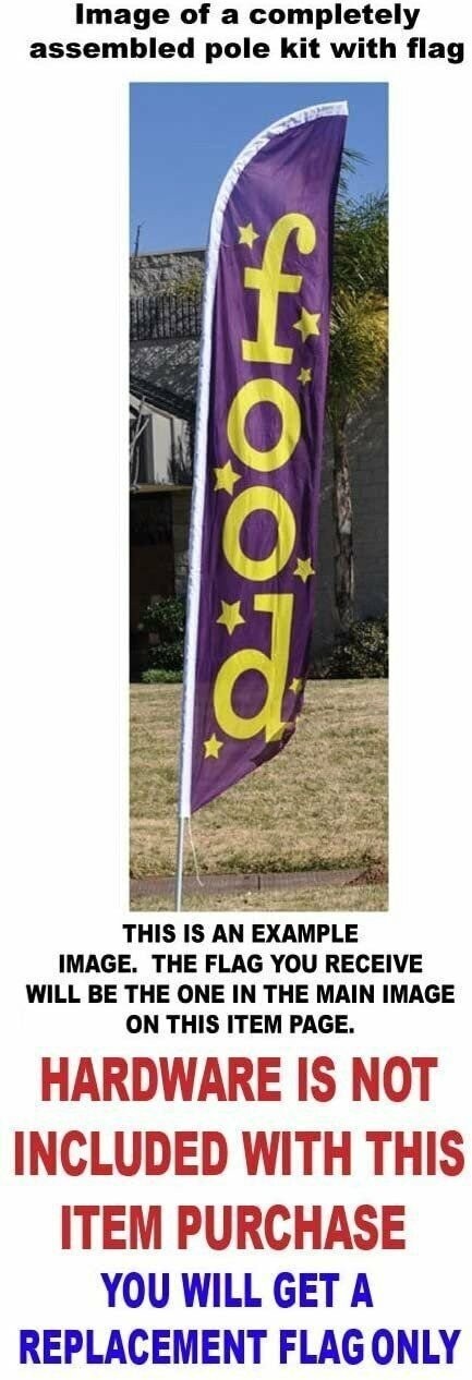 Oil Change Feather Banner Swooper Flag, Replacement Flag, Red and Blue Theme