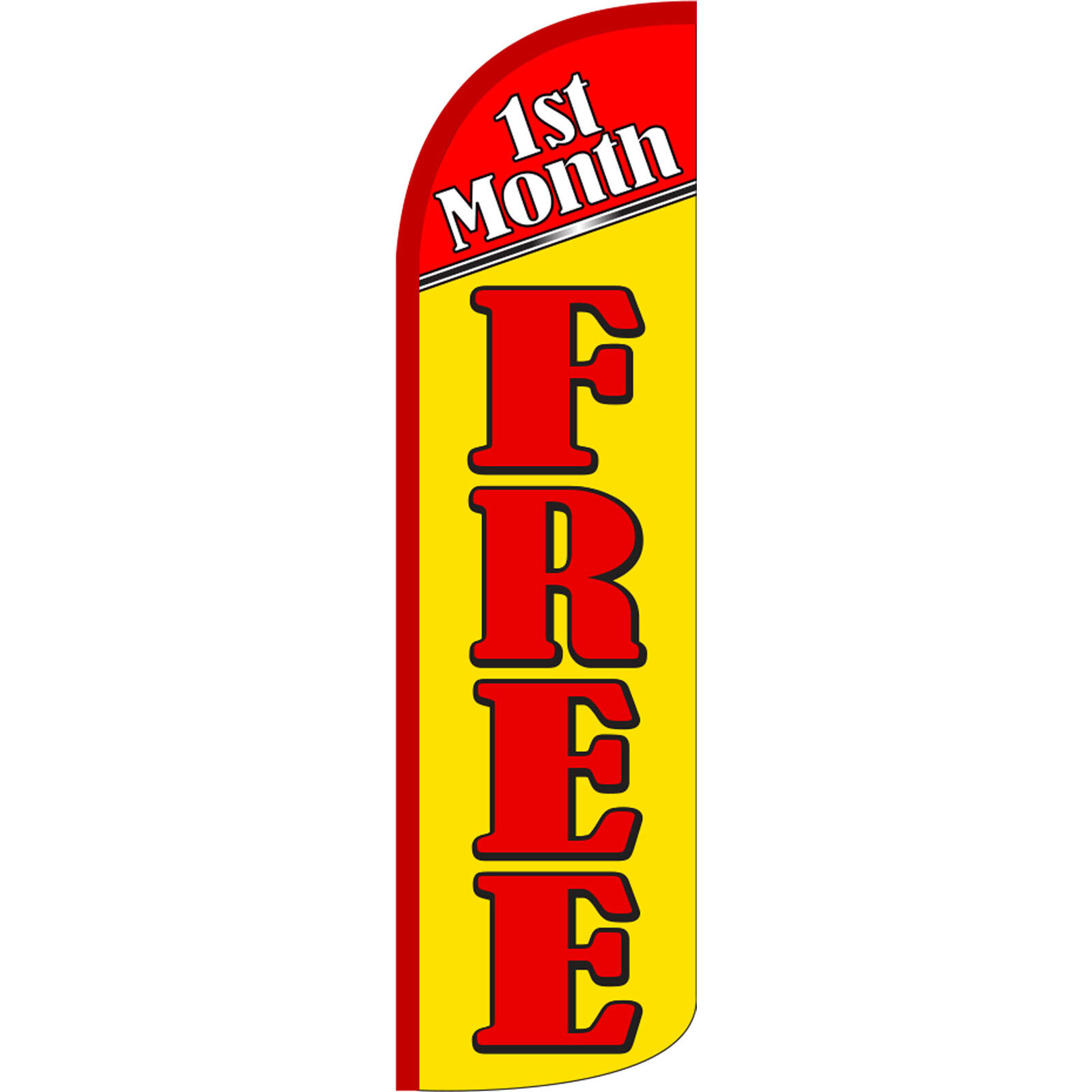 1St Month Free 3 ft X 11 1/2 ft Windless Swooper Flag