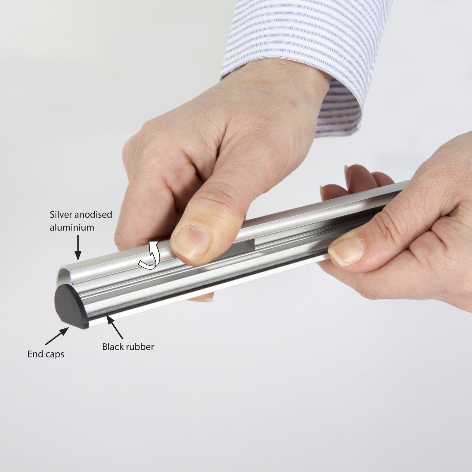 Poster Snap Hanger Set 72 inch Wall Mounting Silver 1.02″ Aluminum Profile