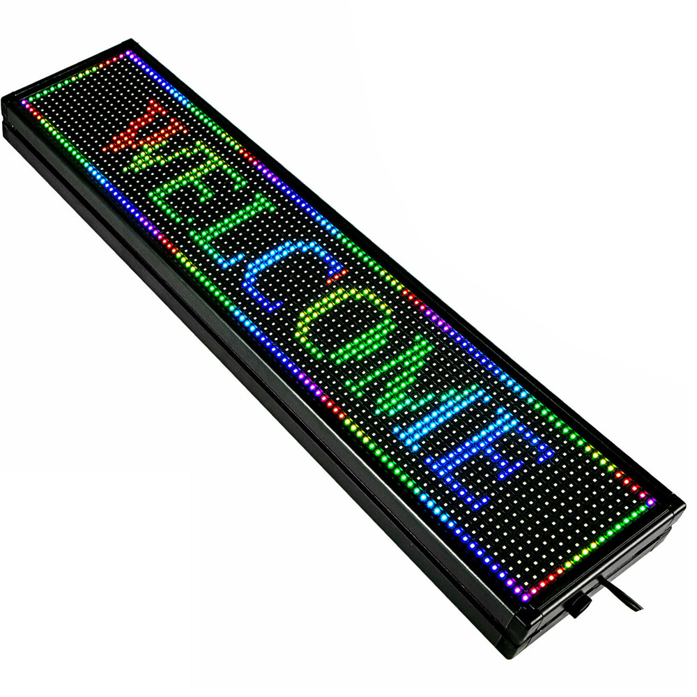 40″X8″ LED Scrolling Sign Programble Digital Advertising 7-Color Display Board
