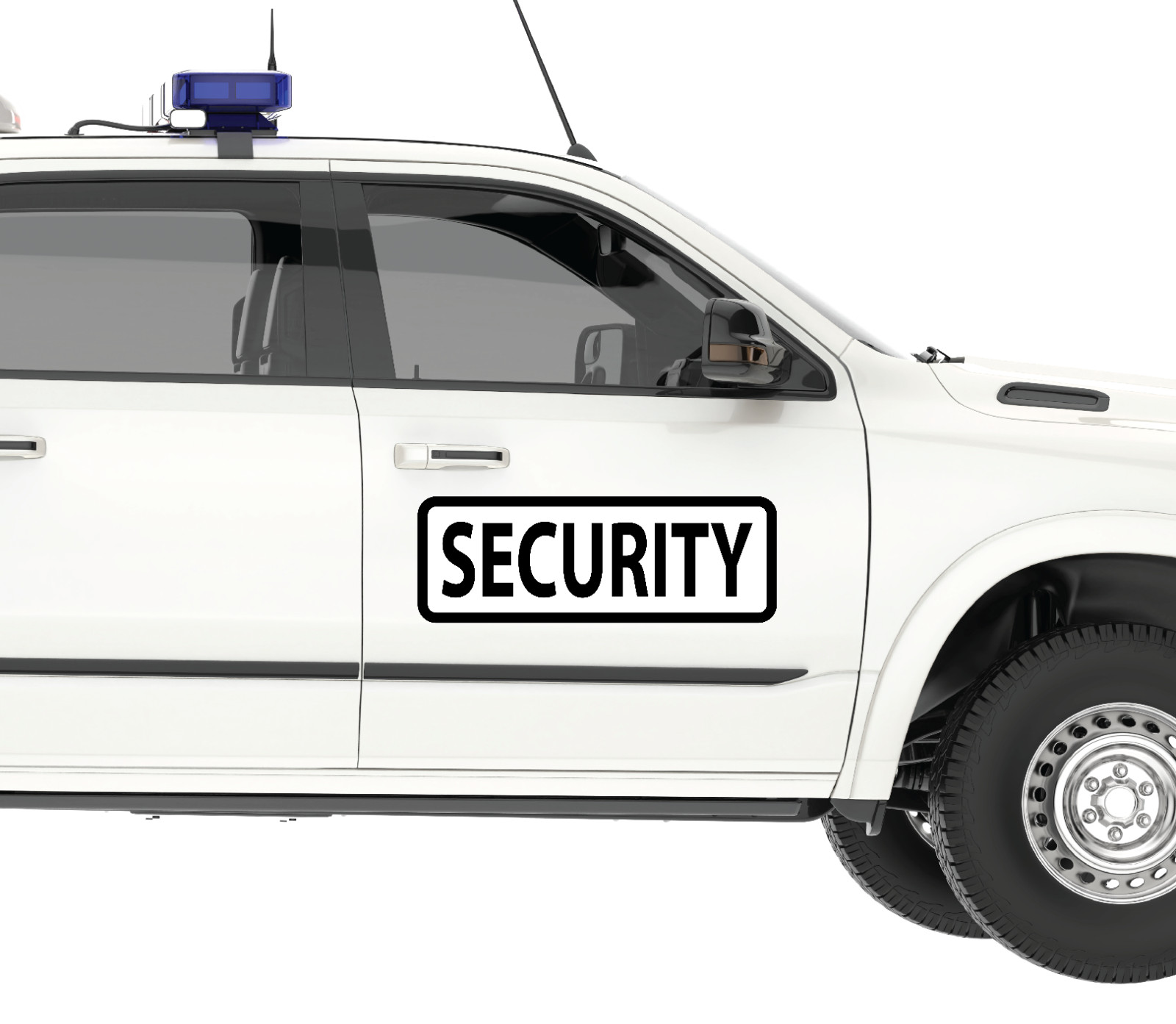 SECURITY 6″X18″ WHITE BLACK MAGNETIC VEHICLE SIGNS TO FIT VAN CAR TRUCK OR SUV