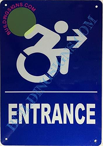 Entrance Right Arrow Sign (Aluminium-Rust Free,Blue, 7X10)–REF24-1027