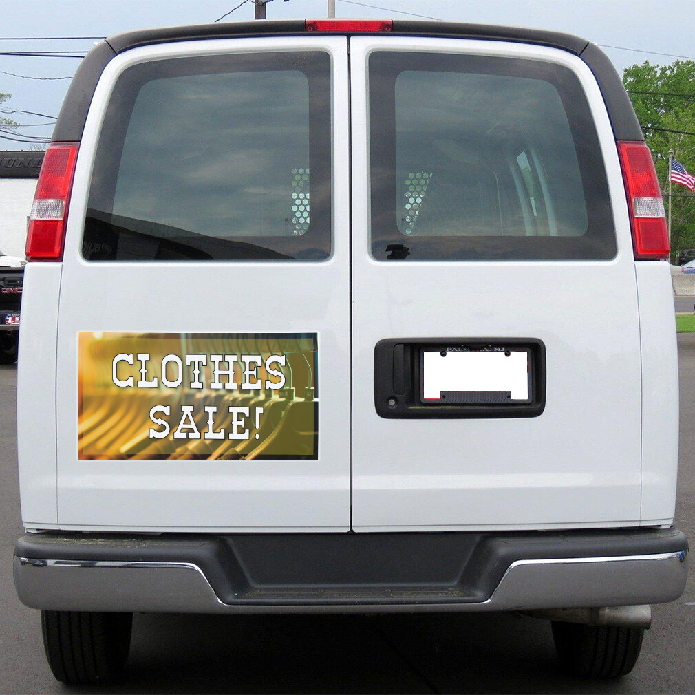 Car Magnet Set of 2 Clothes Sale! Business Car Advertising Industrial Sign