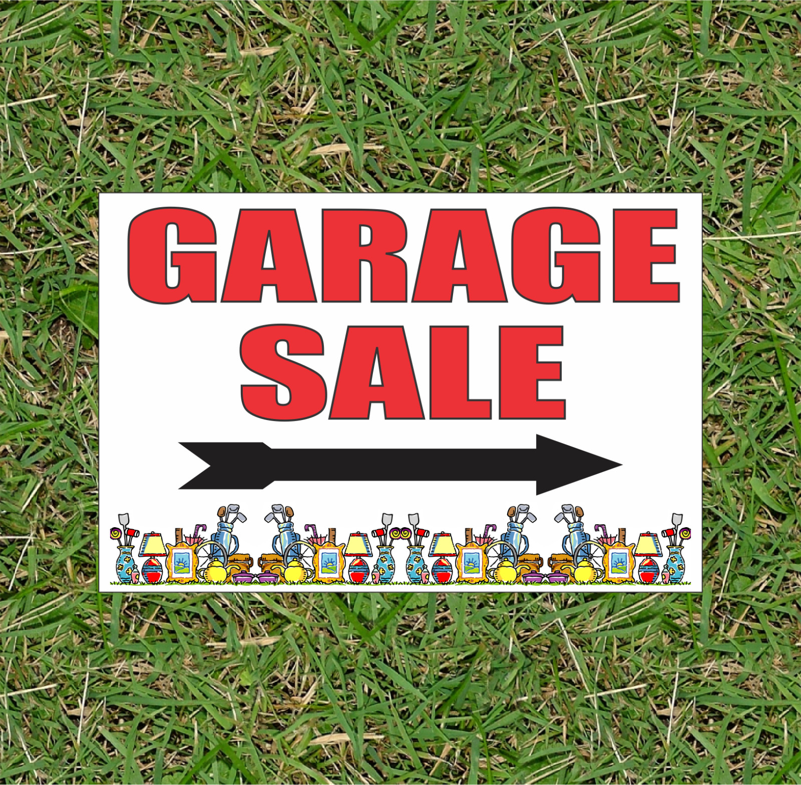 GARAGE SALE Sign Lot 12″x18″ Double Sided Corrugated Plastic