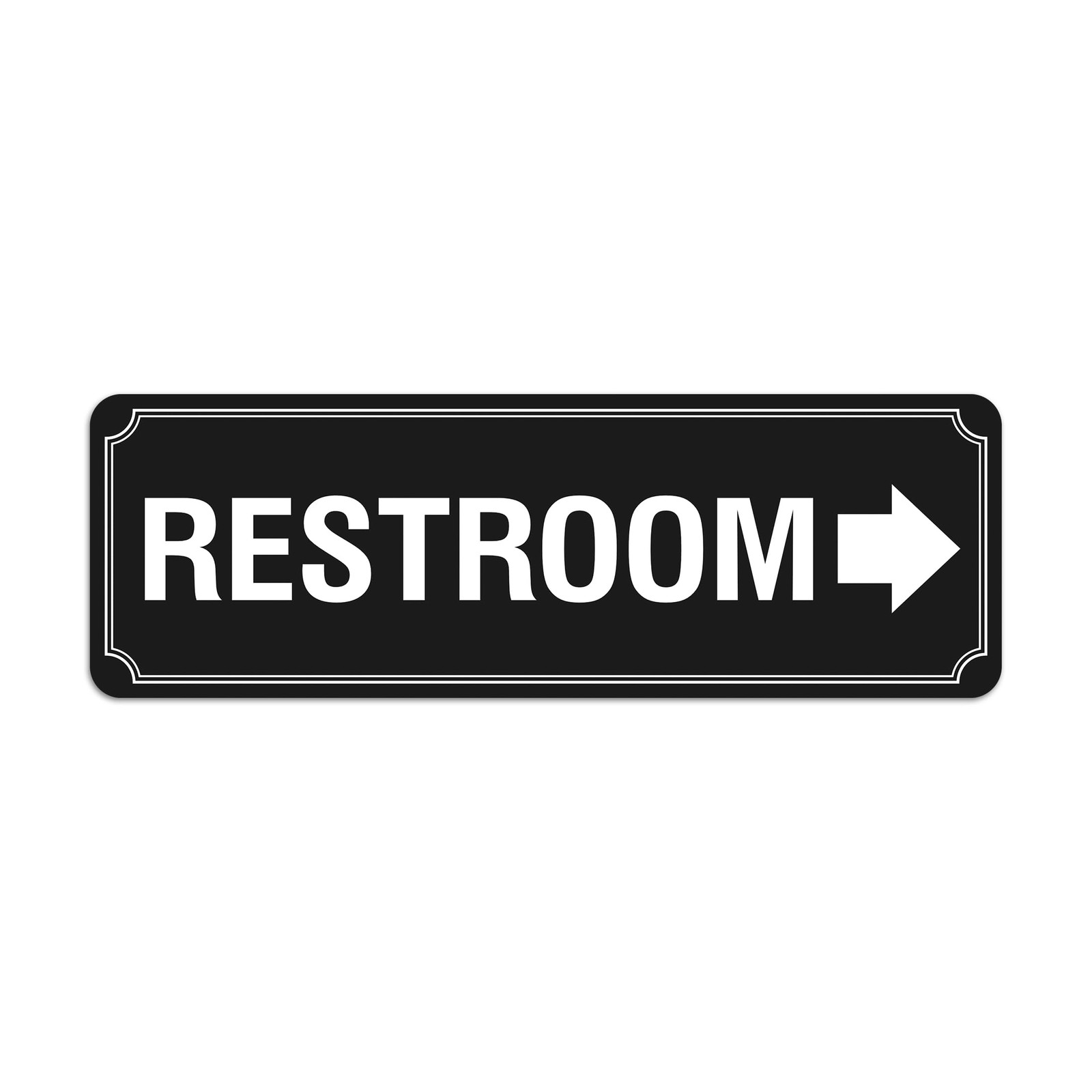 Restroom Sign for Business and Home, Self-adhesive Modern Unisex Bathroom Sig…