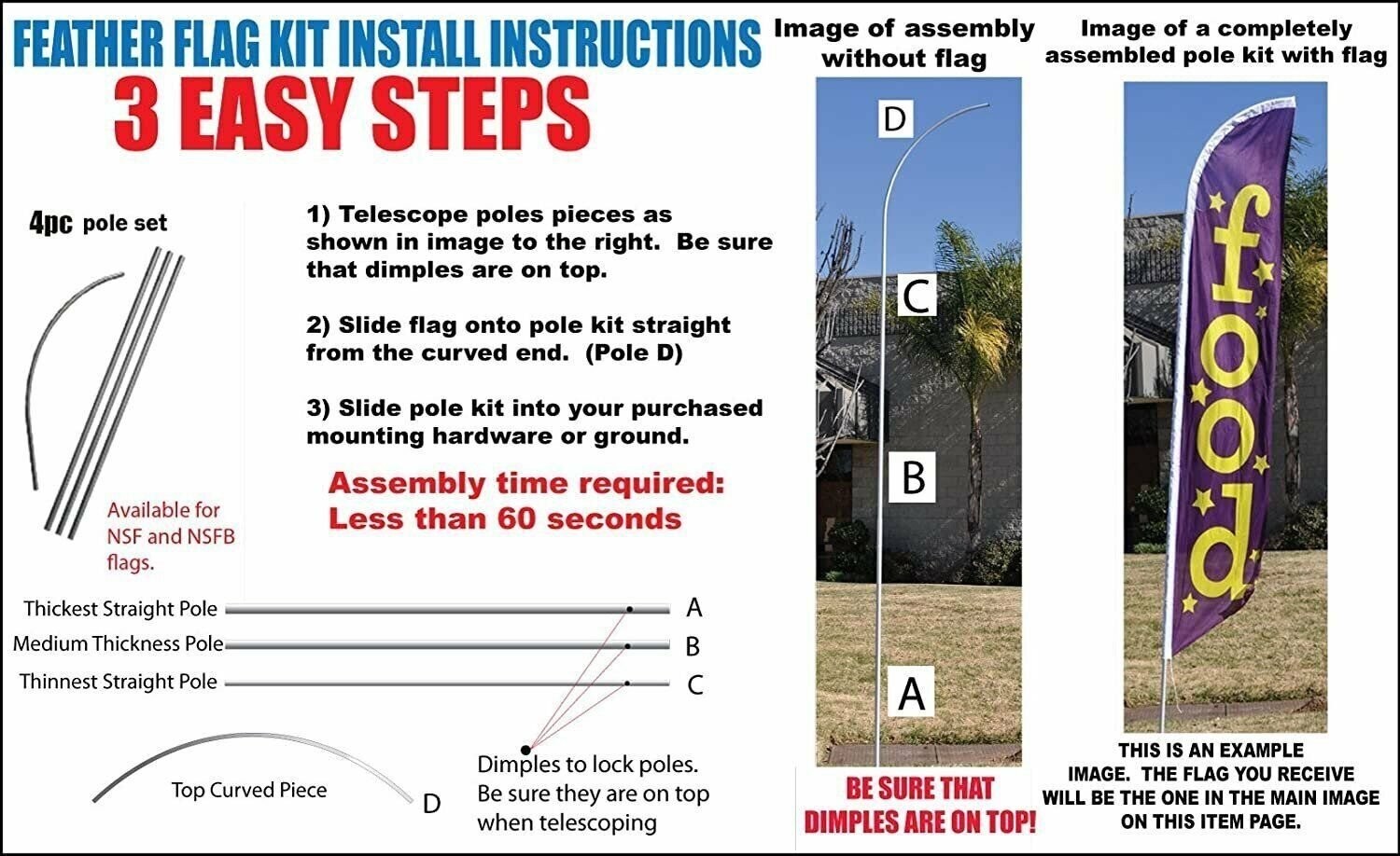 2 Sets of 15ft Page Plus Swooper Feather Flags – INCLUDES 15FT 4pc POLE KITS…