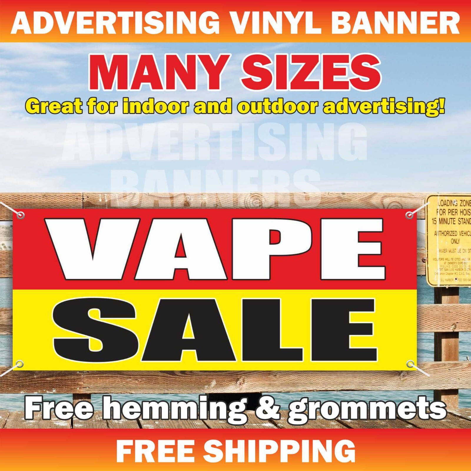 VAPE SALE Advertising Banner Vinyl Mesh Sign Smoke Shop oil tobacco cigarettes