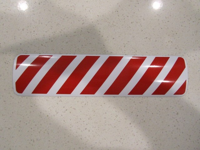 CAUTION Stripes White & Red Vehicle Magnetic Sign 3″x12″ for Car Truck Van SUV