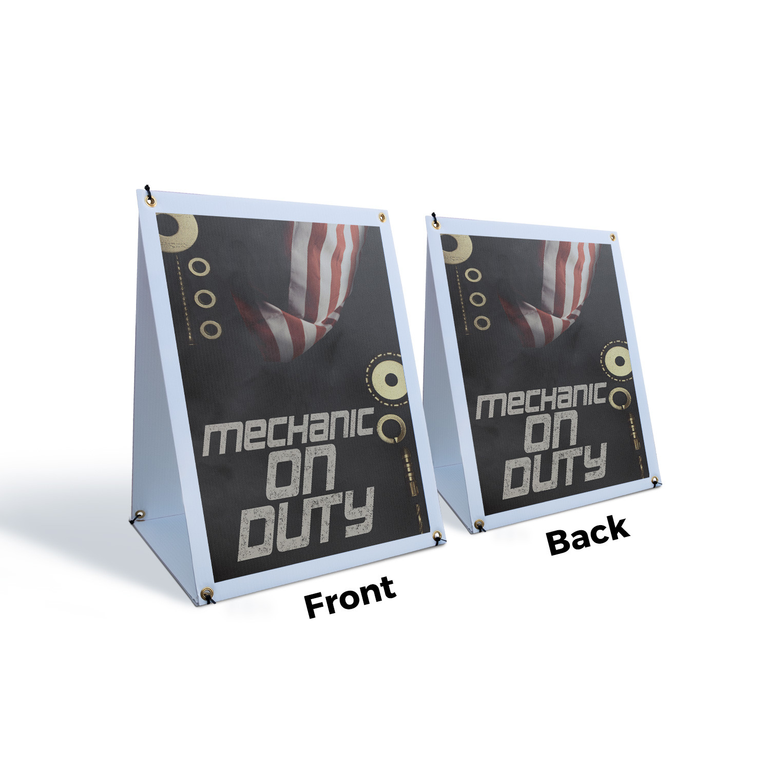 Mechanic On Duty A-Frame Sidewalk Sign Professional Auto Repair Service Now