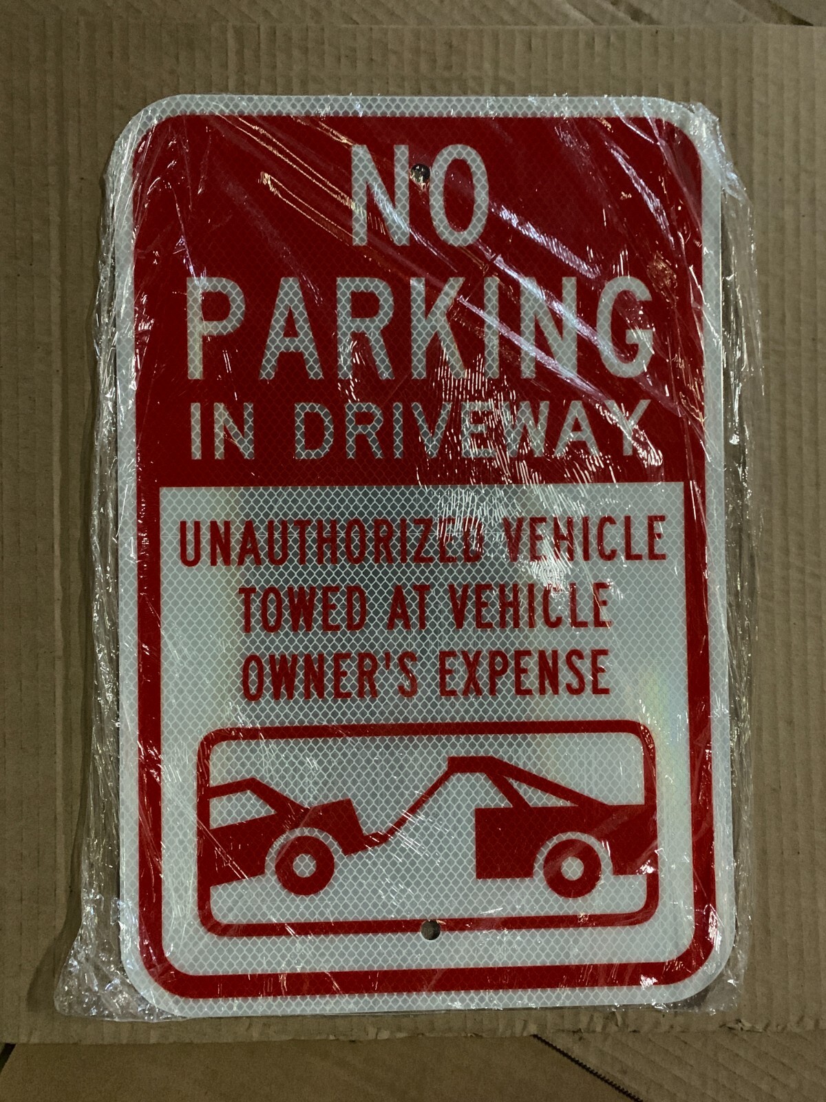 (12) LYE ALUMINUM SIGNS 10″ x 7″ No Parking in Driveway (12 Signs) ‘