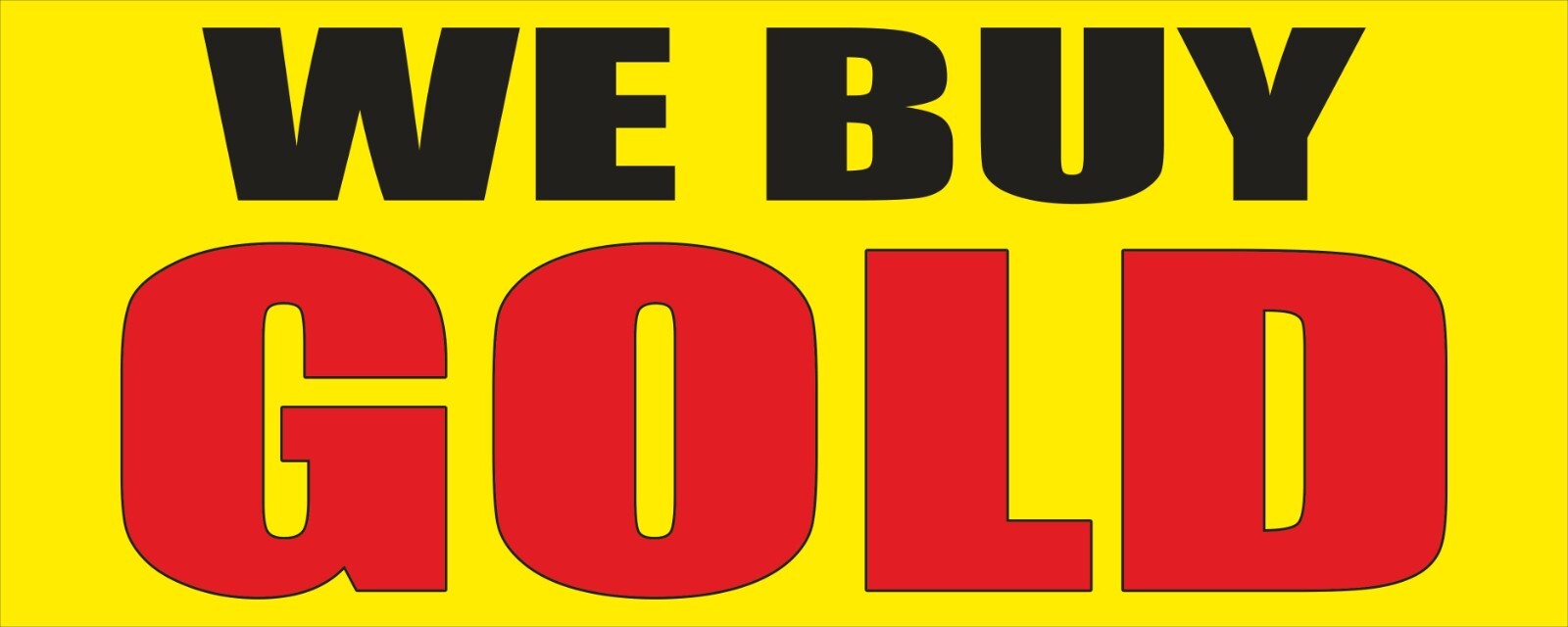 WE BUY GOLD Advertising Banner Vinyl Mesh Sign pawn shop cash Jewelry Silver
