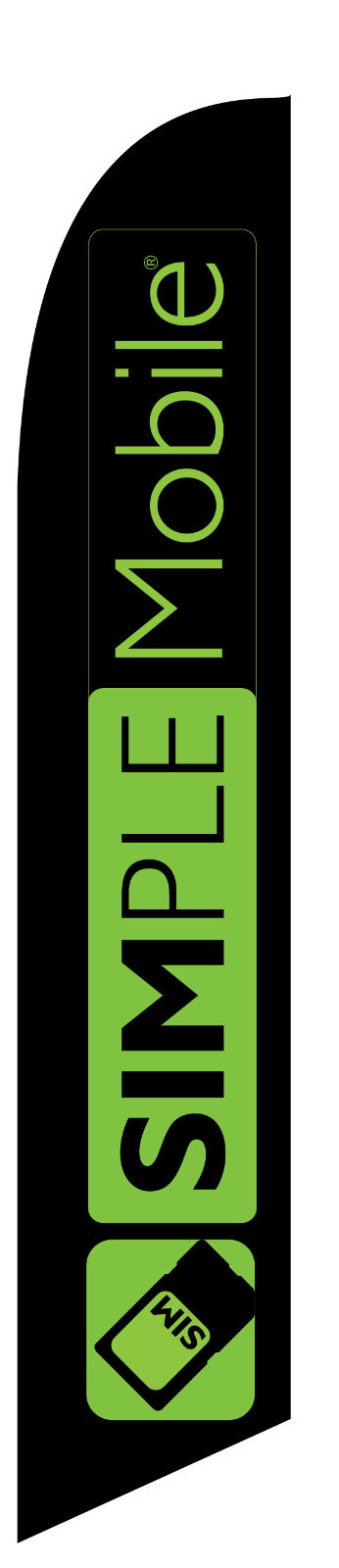 NEW CUSTOM Simple Mobile Feather Banner swooper FLAG – SIMPLEMOBILE NEW LOGO