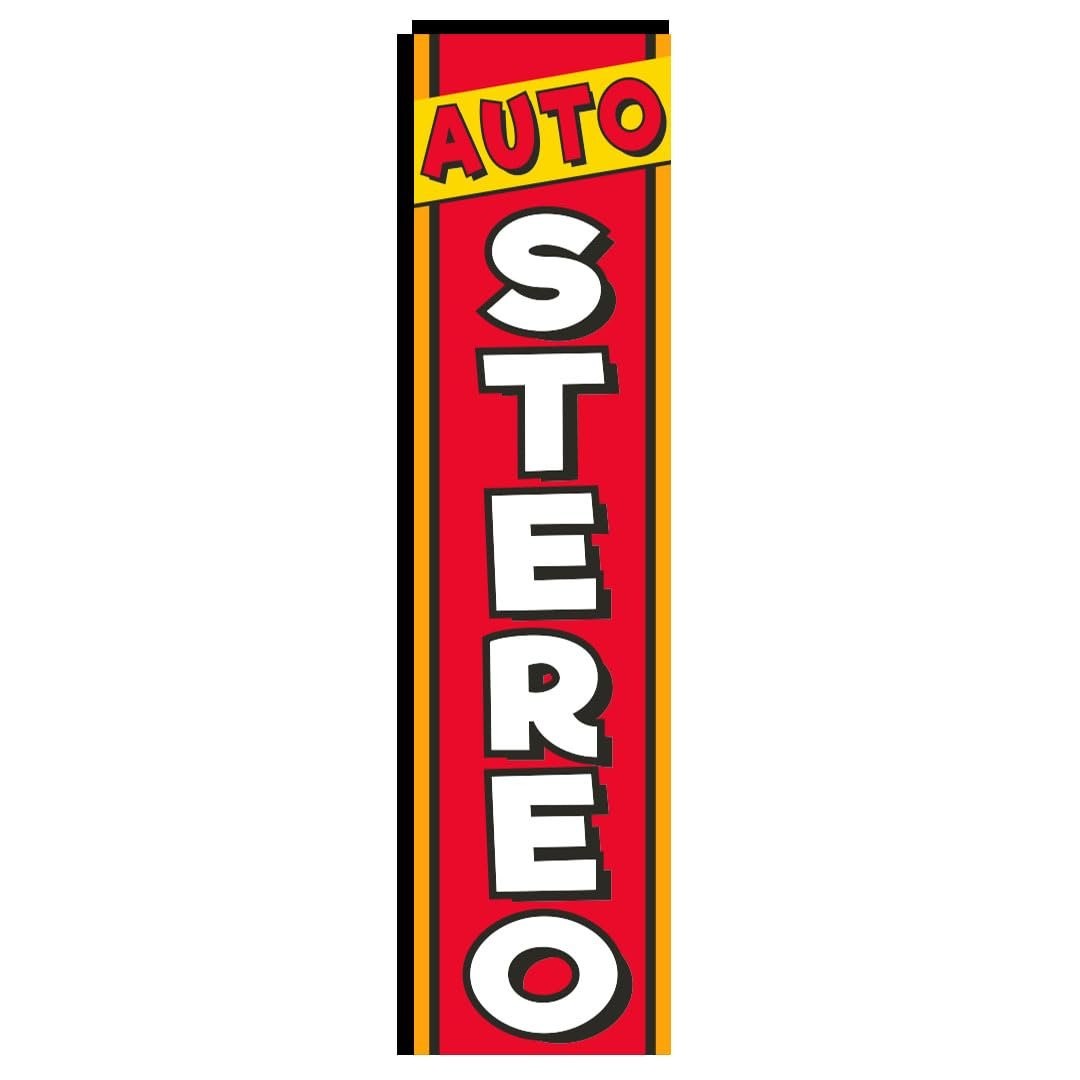 Auto Stereo Business Advertising Rectangle Feather Banner Swooper Flag for…