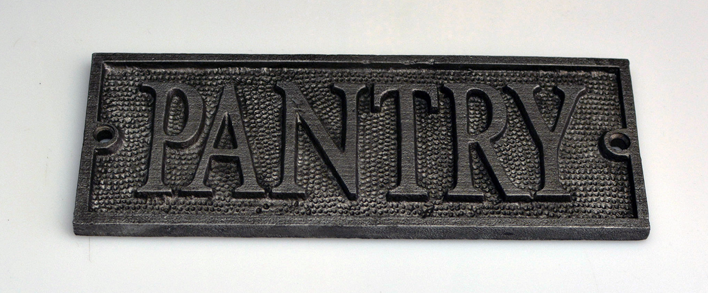Door Plaque – Pantry – Cast Metal – Door Sign – Cast Plaque – Decor