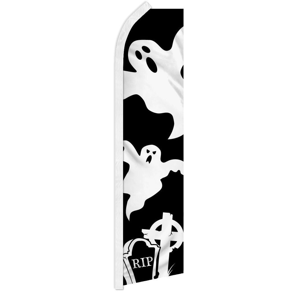 Halloween Ghost Swooper Flutter Feather Flag Holiday Party Decor Business Flag