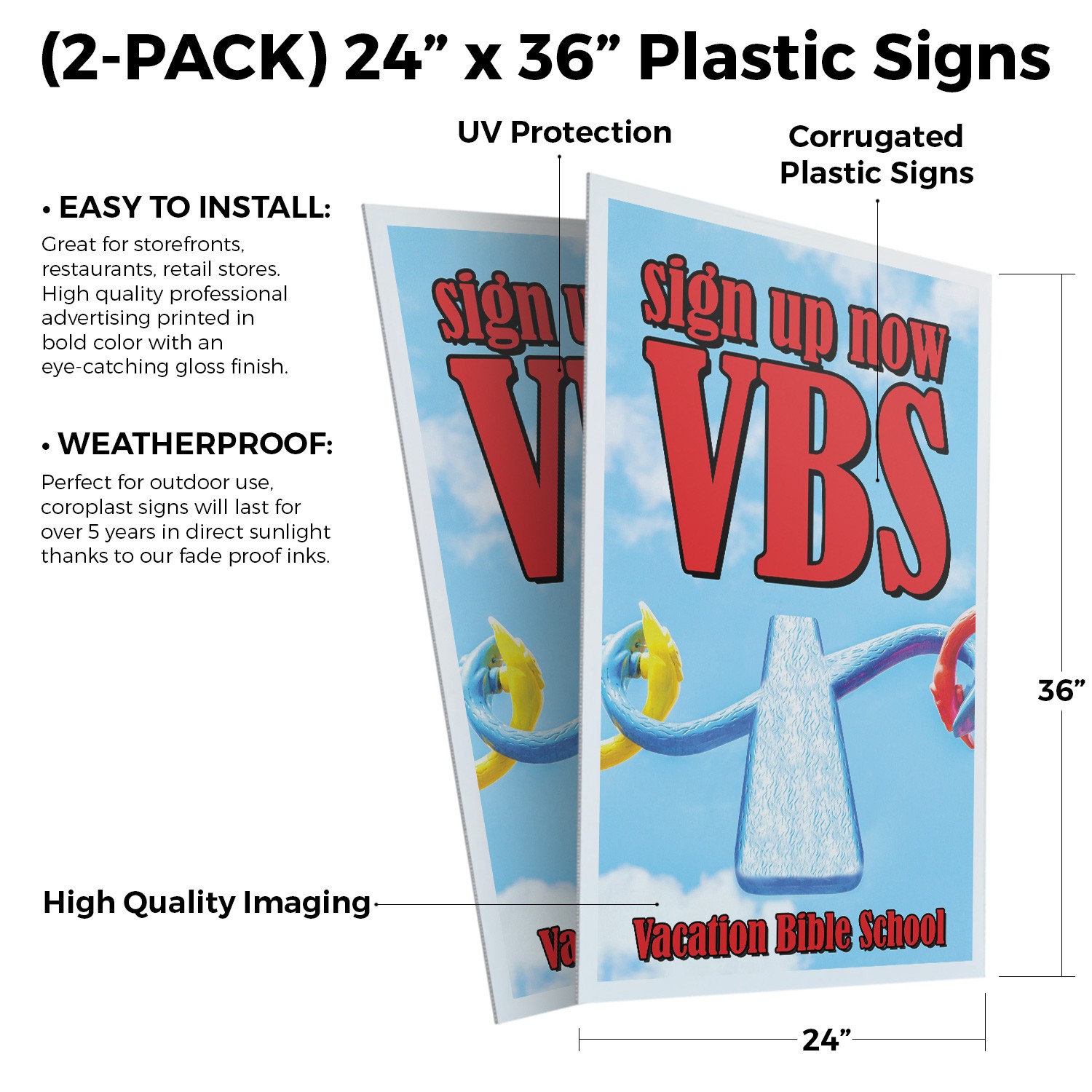 VBS Sign Up Now Heavy Duty A-Frame Sidewalk Sign Vacation Bible School Join