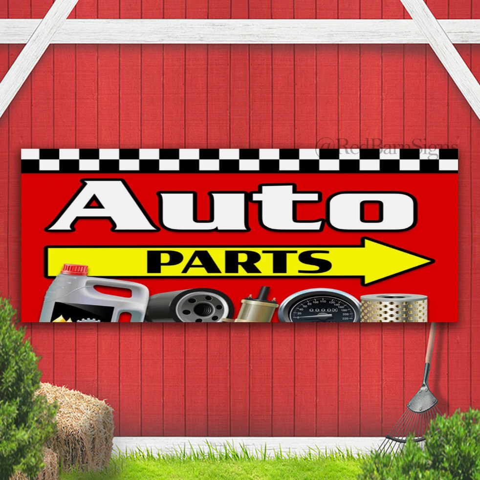 Auto Parts Arrow High Quality Parts Indoor Outdoor Banner Sign with grommets
