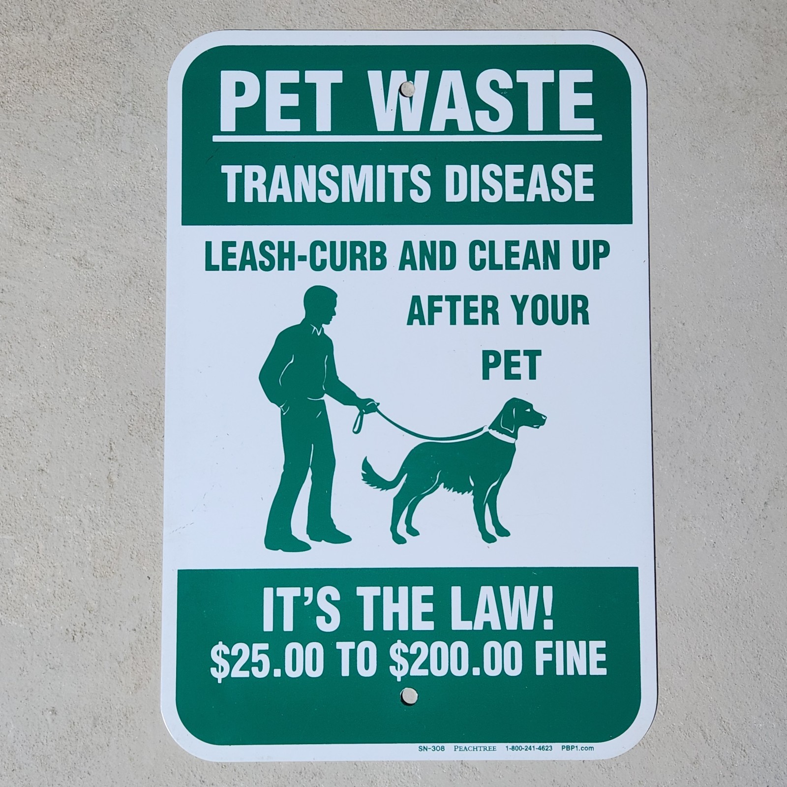 Pet Waste Metal Street Sign For Dog